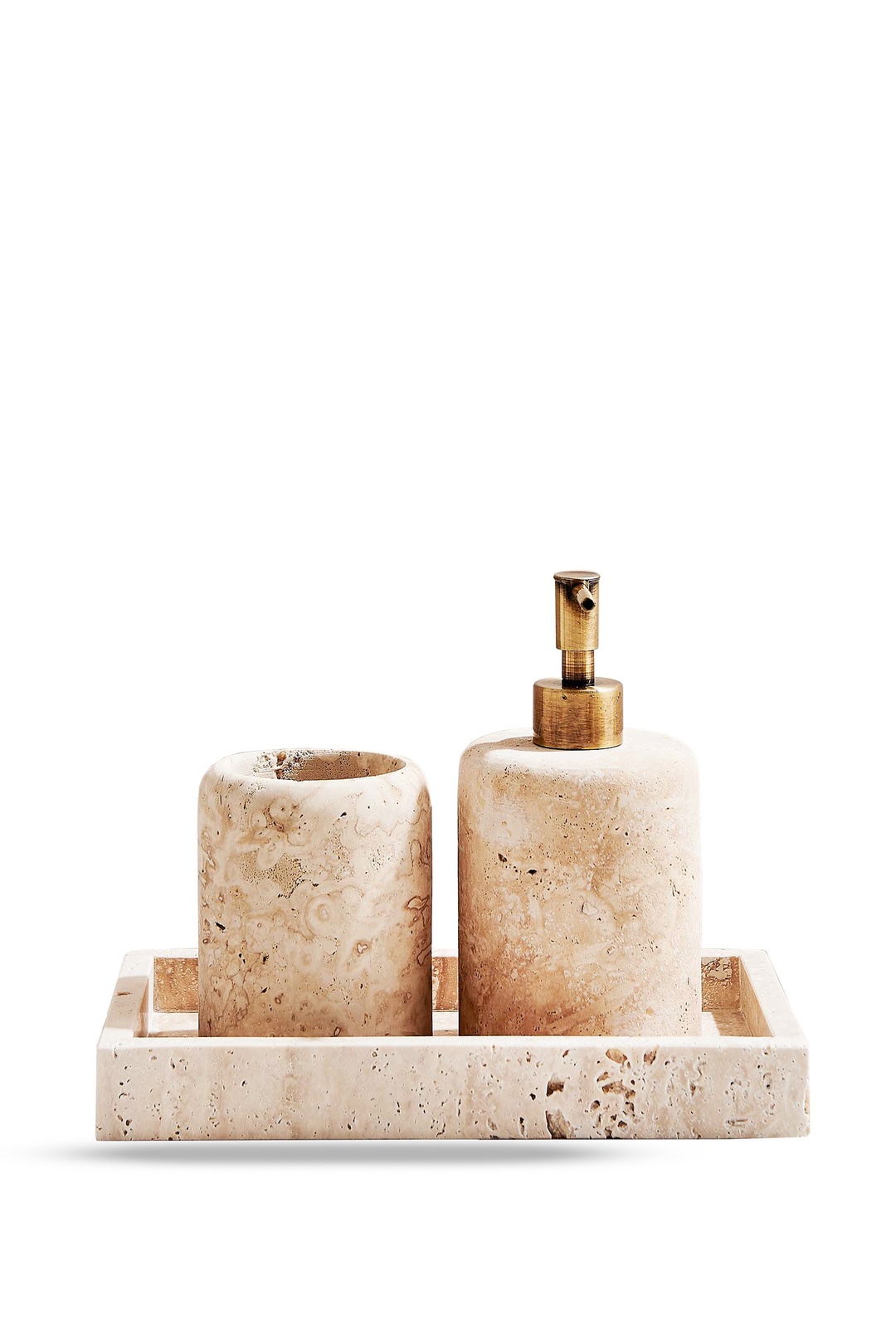 Natural Travertine Bathroom Set 3 pcs