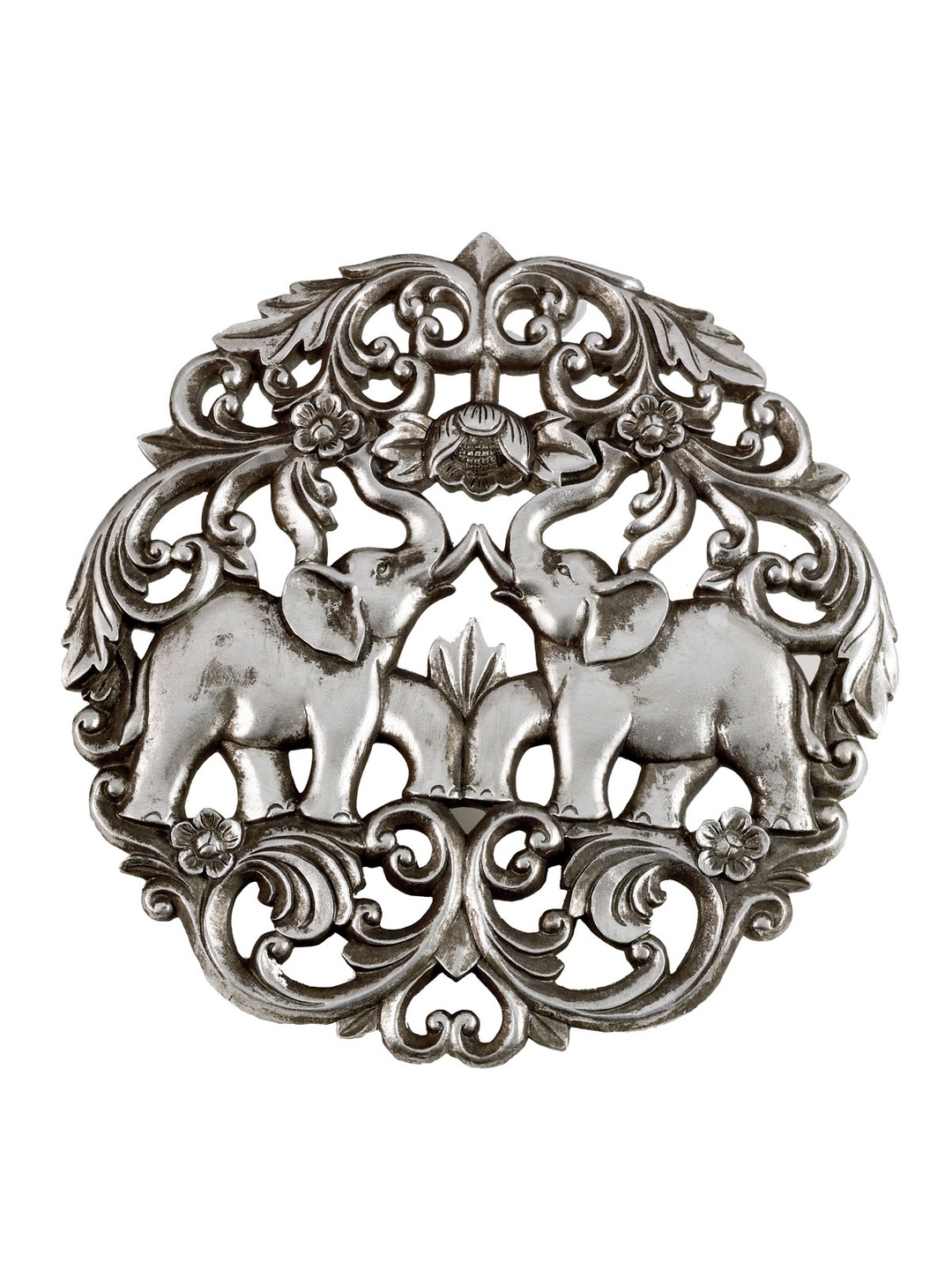 Silver Şans Fili 1 Resin Duvar Süsü