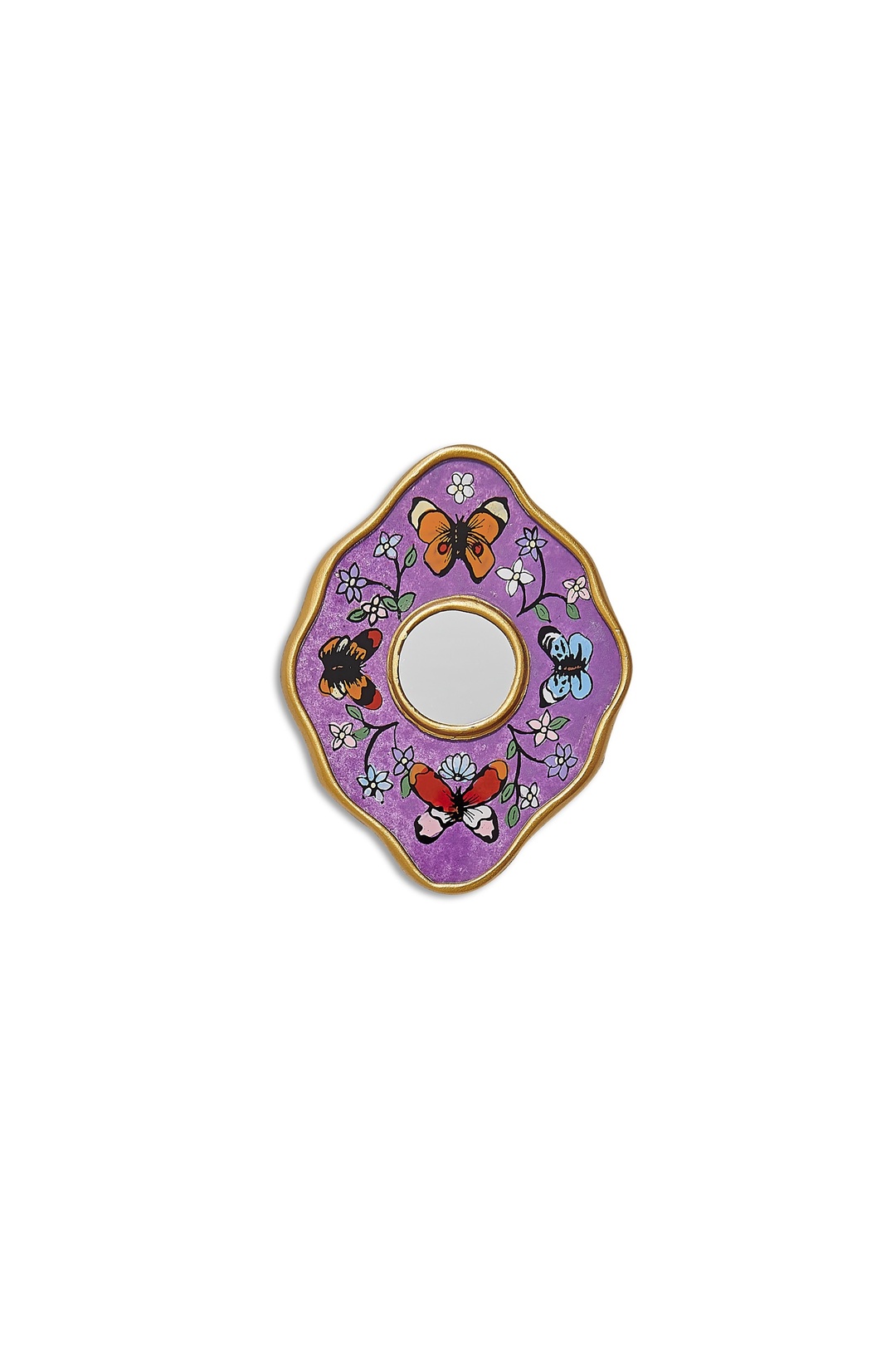 Mini Çiçek Ayna Oval 12x10.5x1 cm