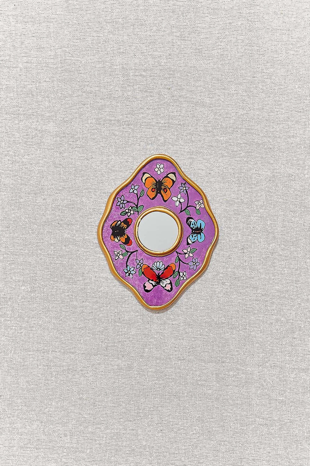 Mini Çiçek Ayna Oval 12x10.5x1 cm