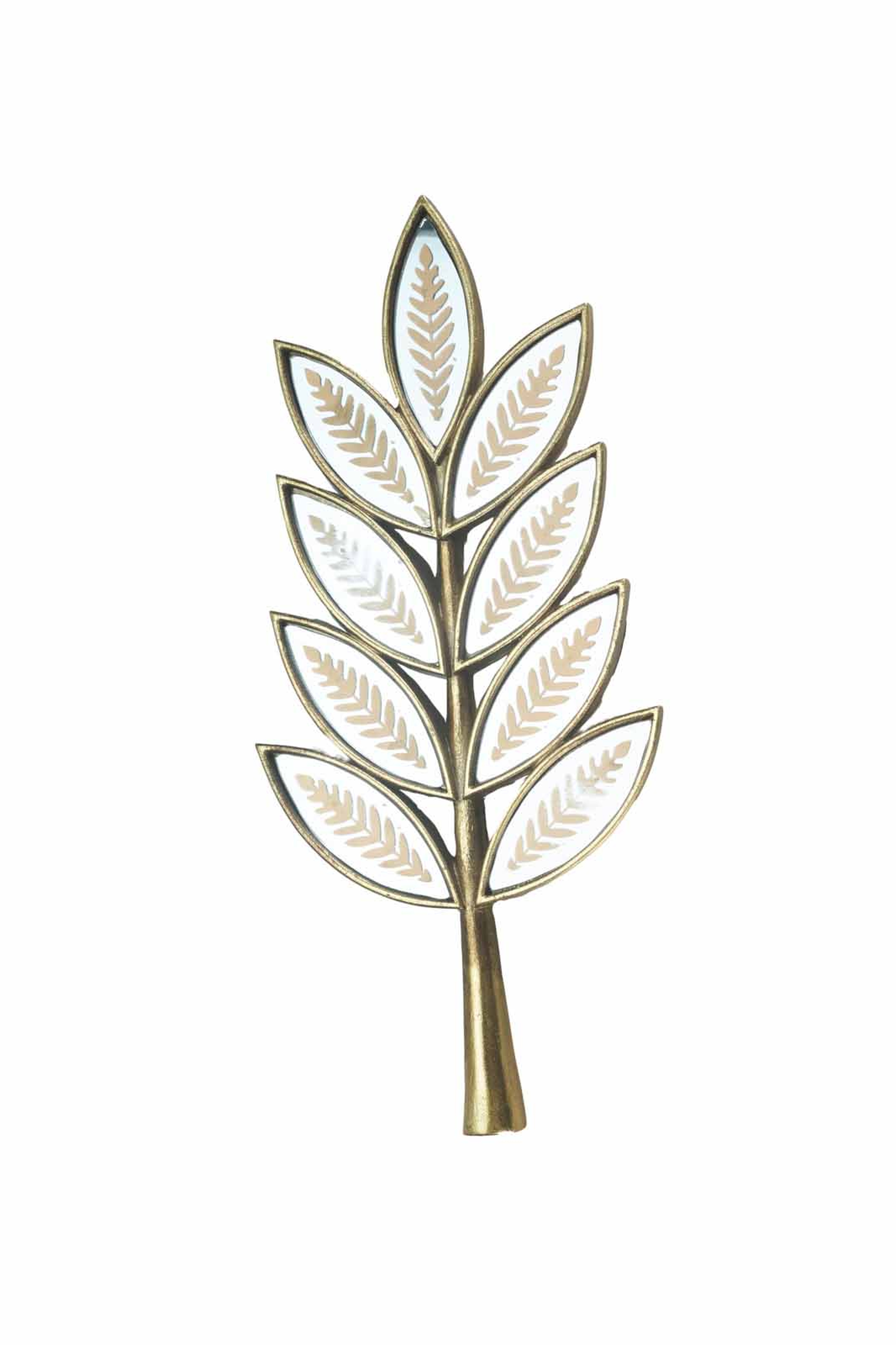 Gold Yaprak 3 Aynalı Duvar Süsü
