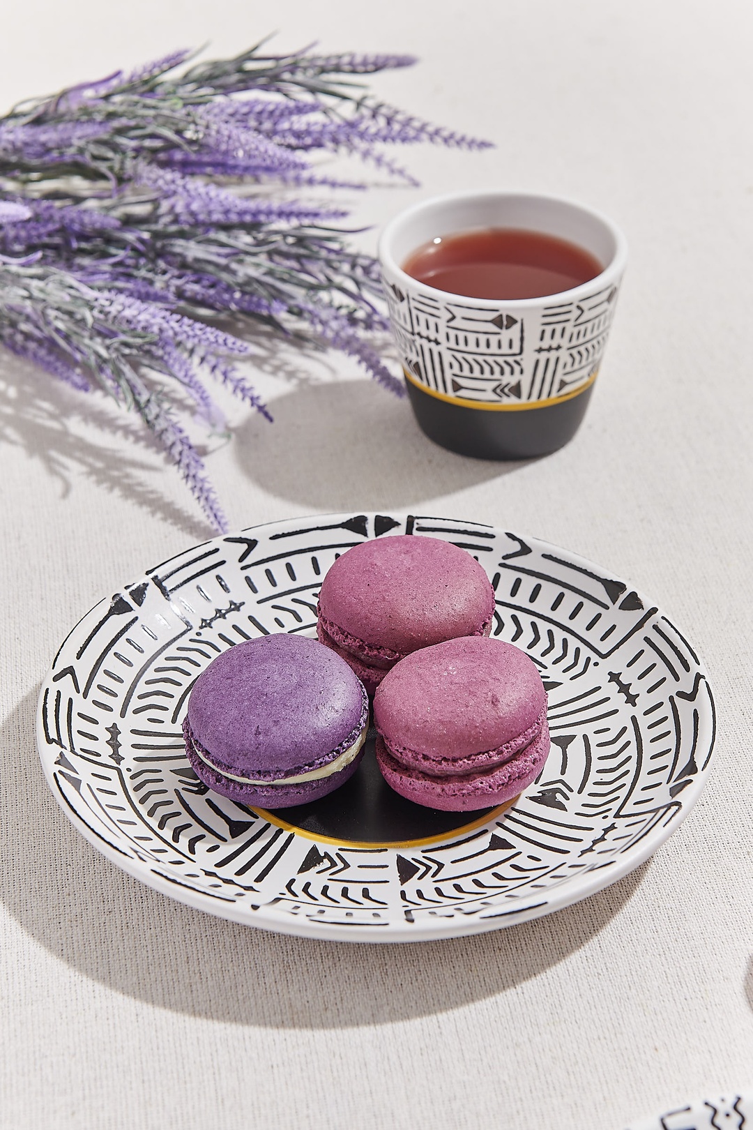 Siyah Beyaz Tribe 3 Seramik Espresso Bardağı