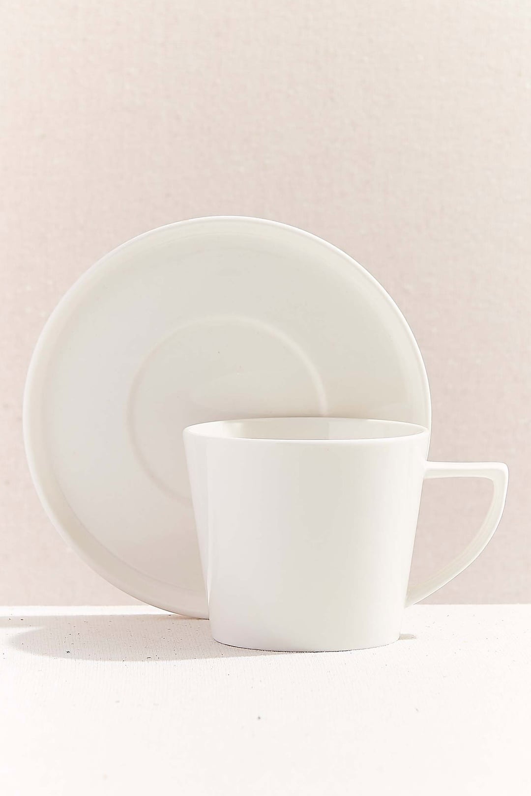 Solid Porselen Çay Fincanı Beyaz