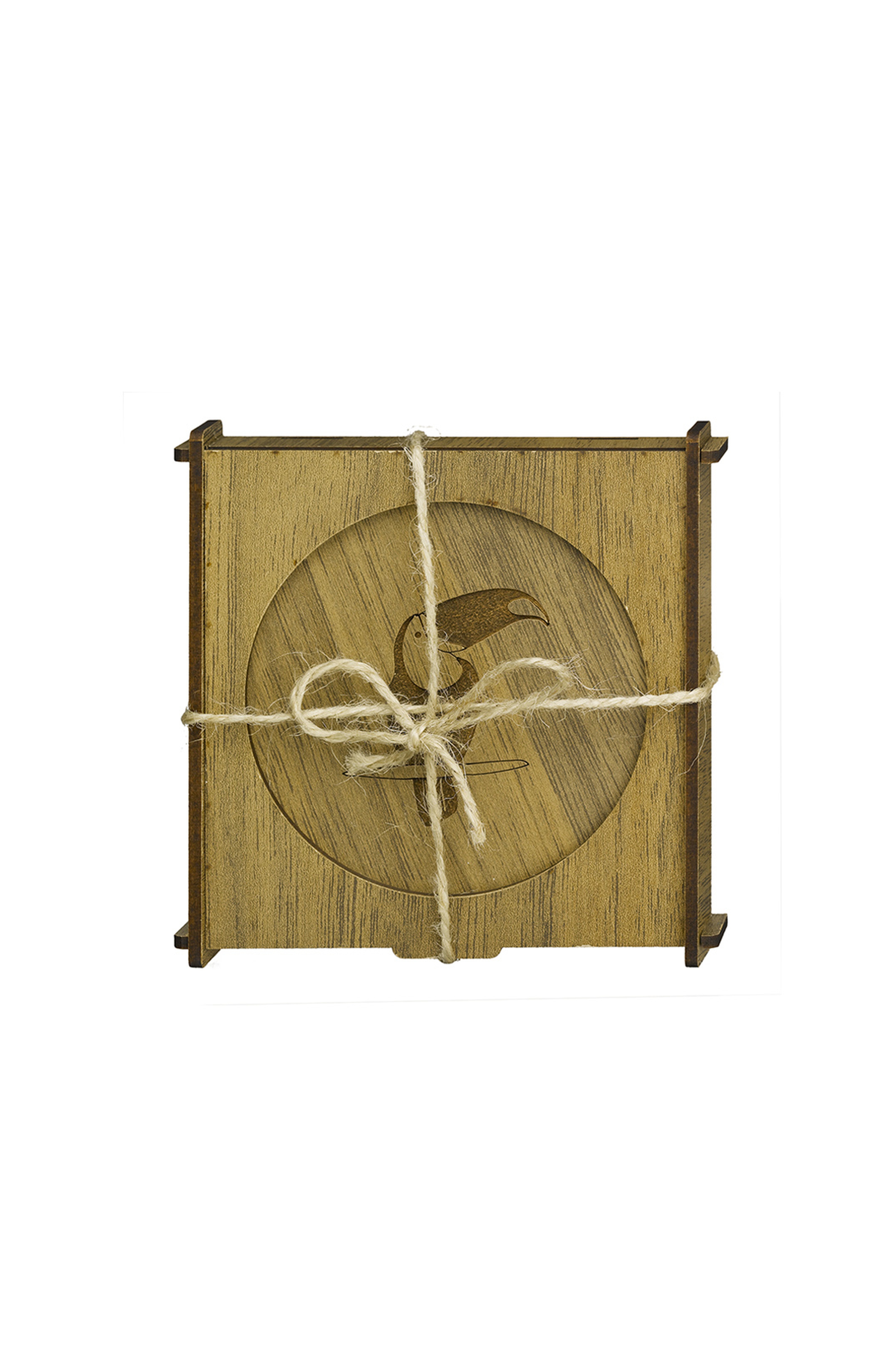 Brown Tropic Coasters Set of 4