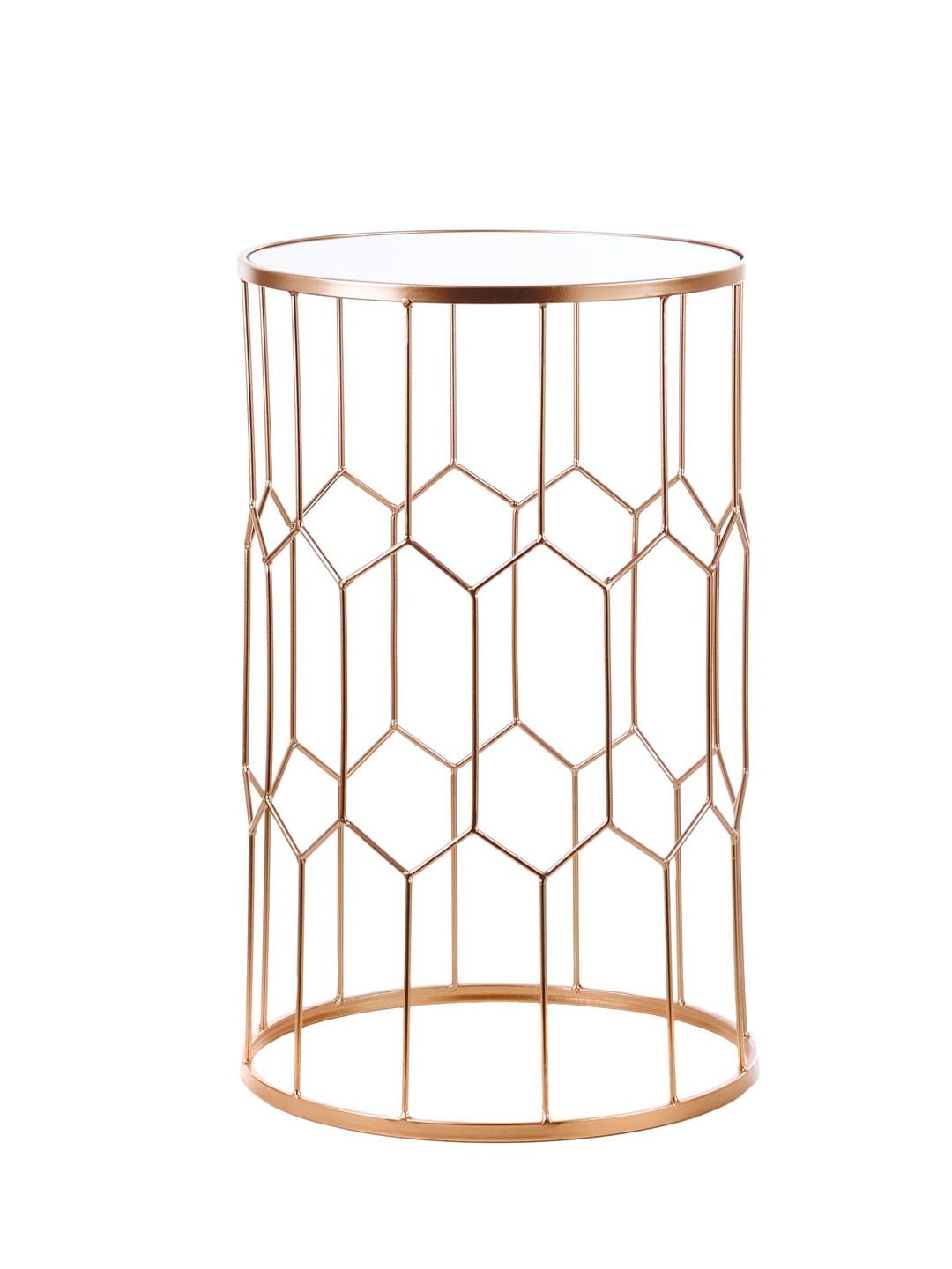 Hexagon Metal Sehpa M Gold