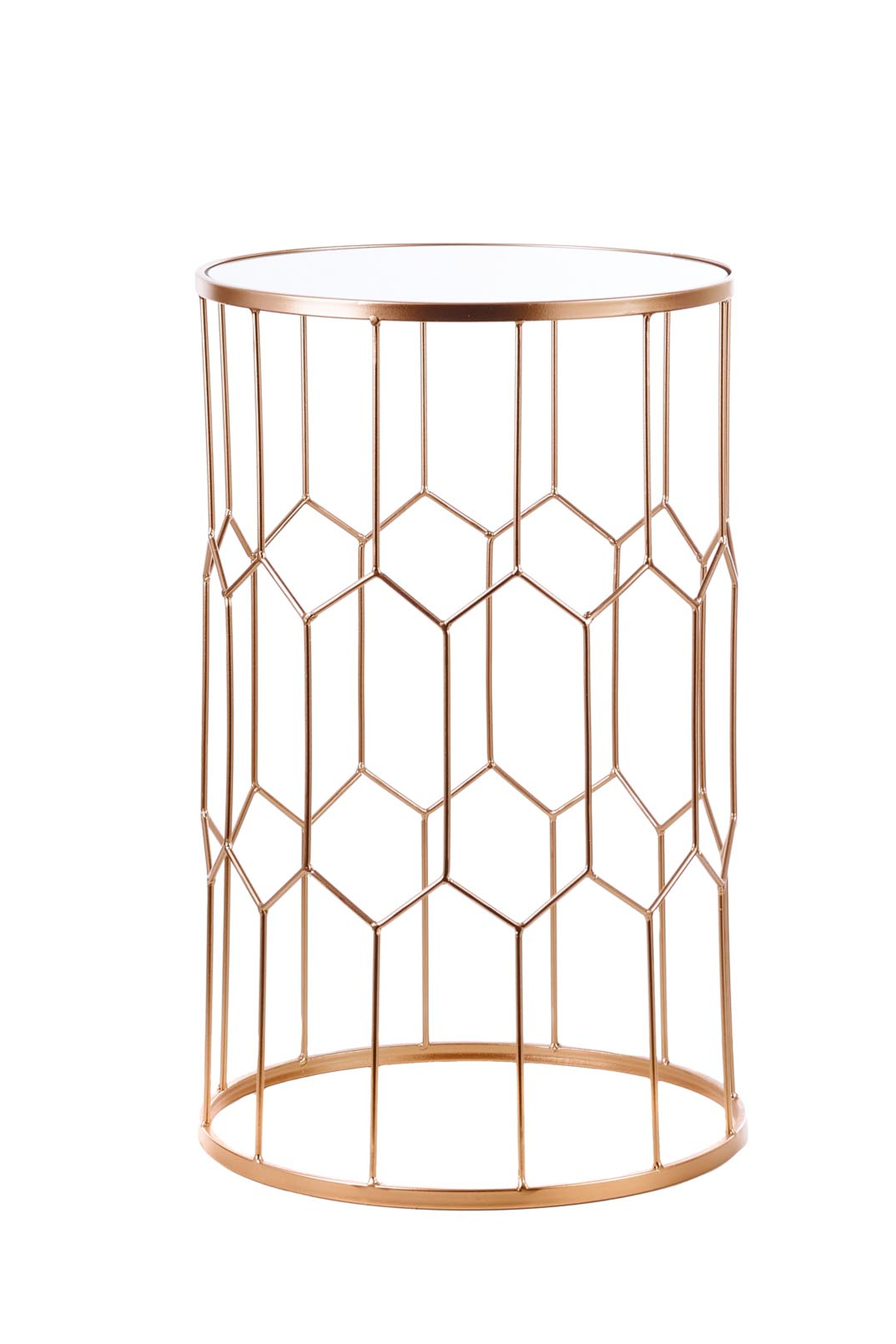 Hexagon Metal Sehpa M Gold