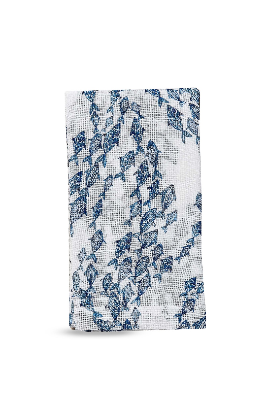 Lacivert Beyaz Balık Sürüsü Runner 50x150 cm