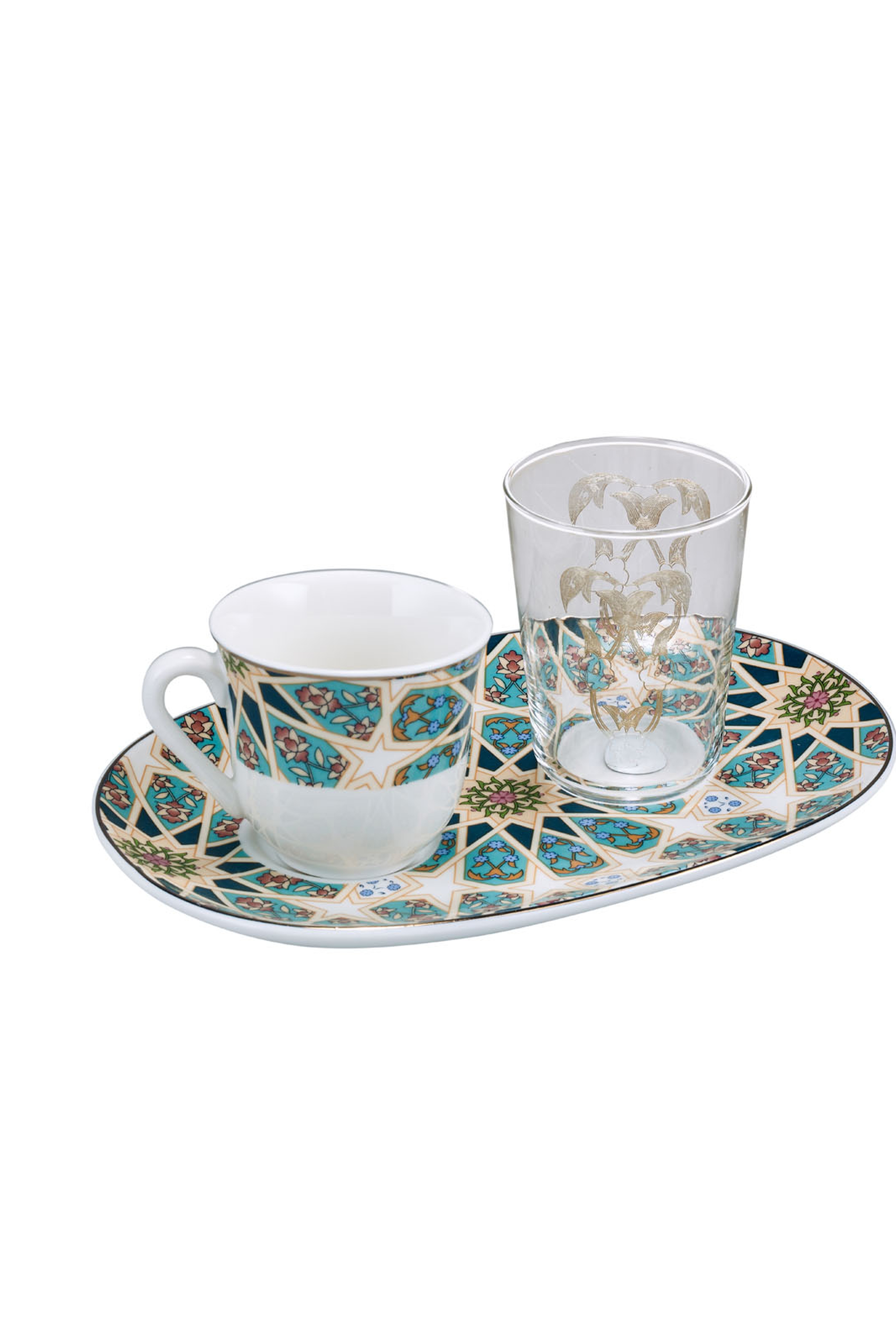 Palas Porcelain Cup and Glass