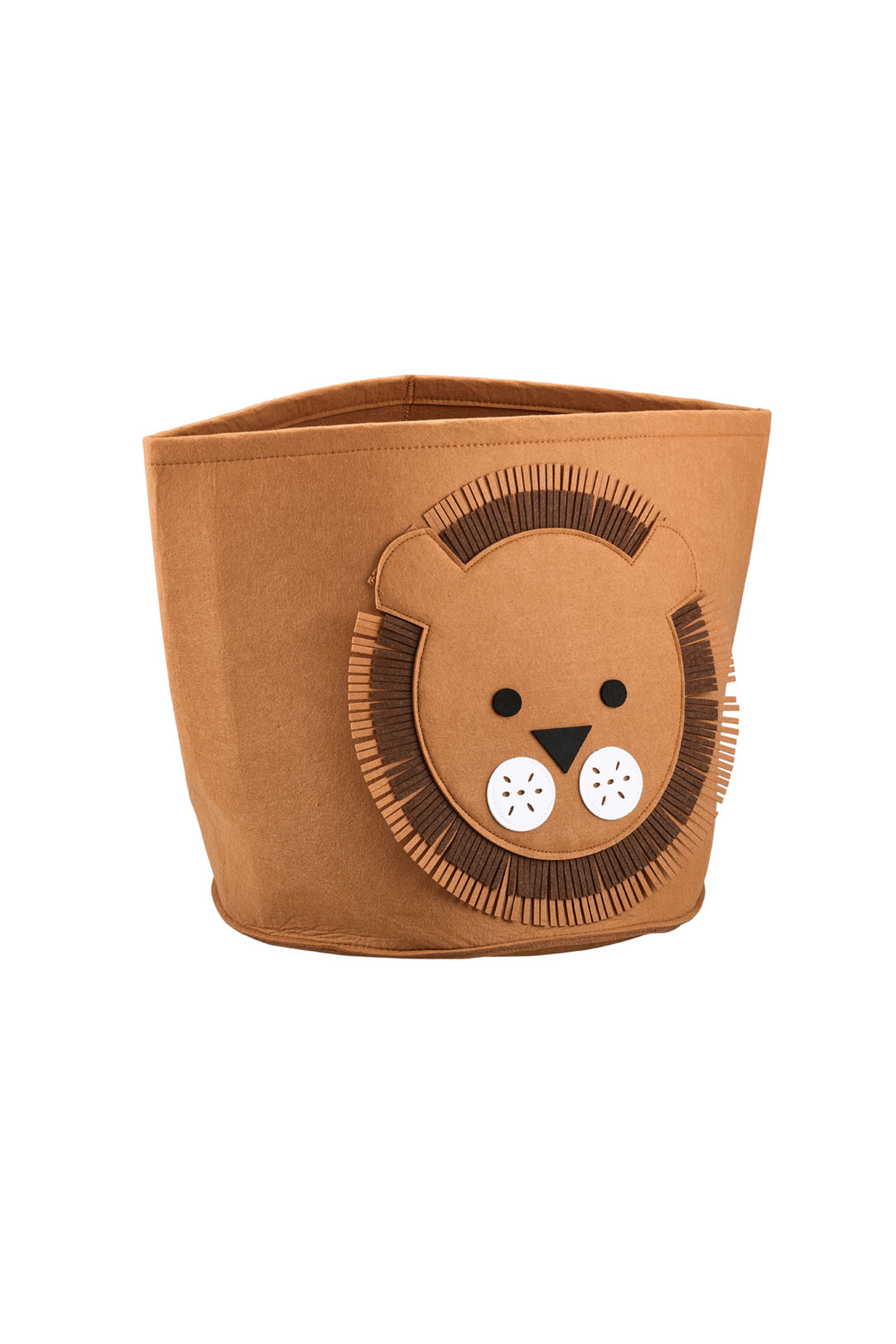 Brown Lion Felt Basket