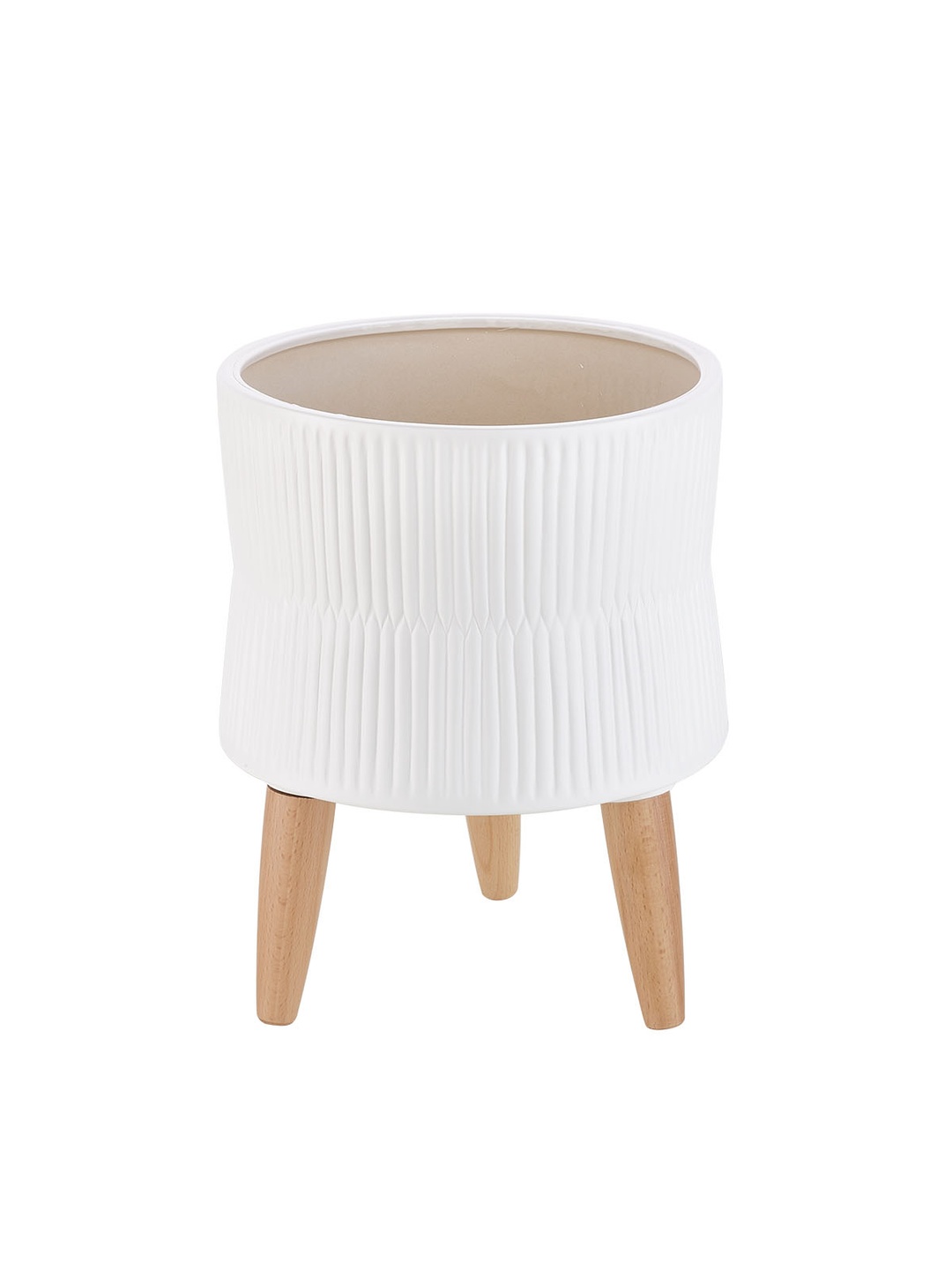 Century Seramik Saksı Haznesi 27 cm Beyaz