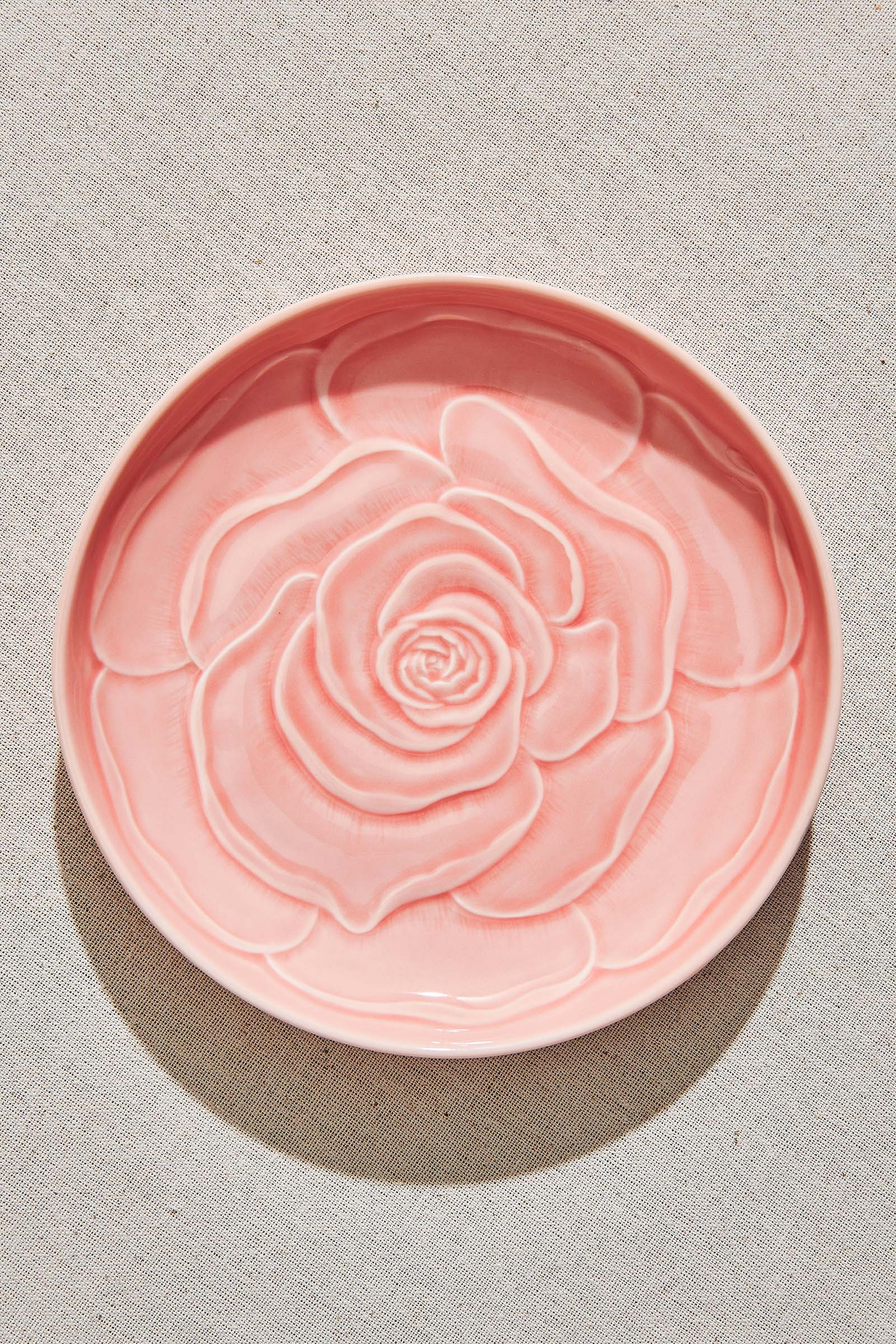Rose Seramik Çukur Tabak Pembe