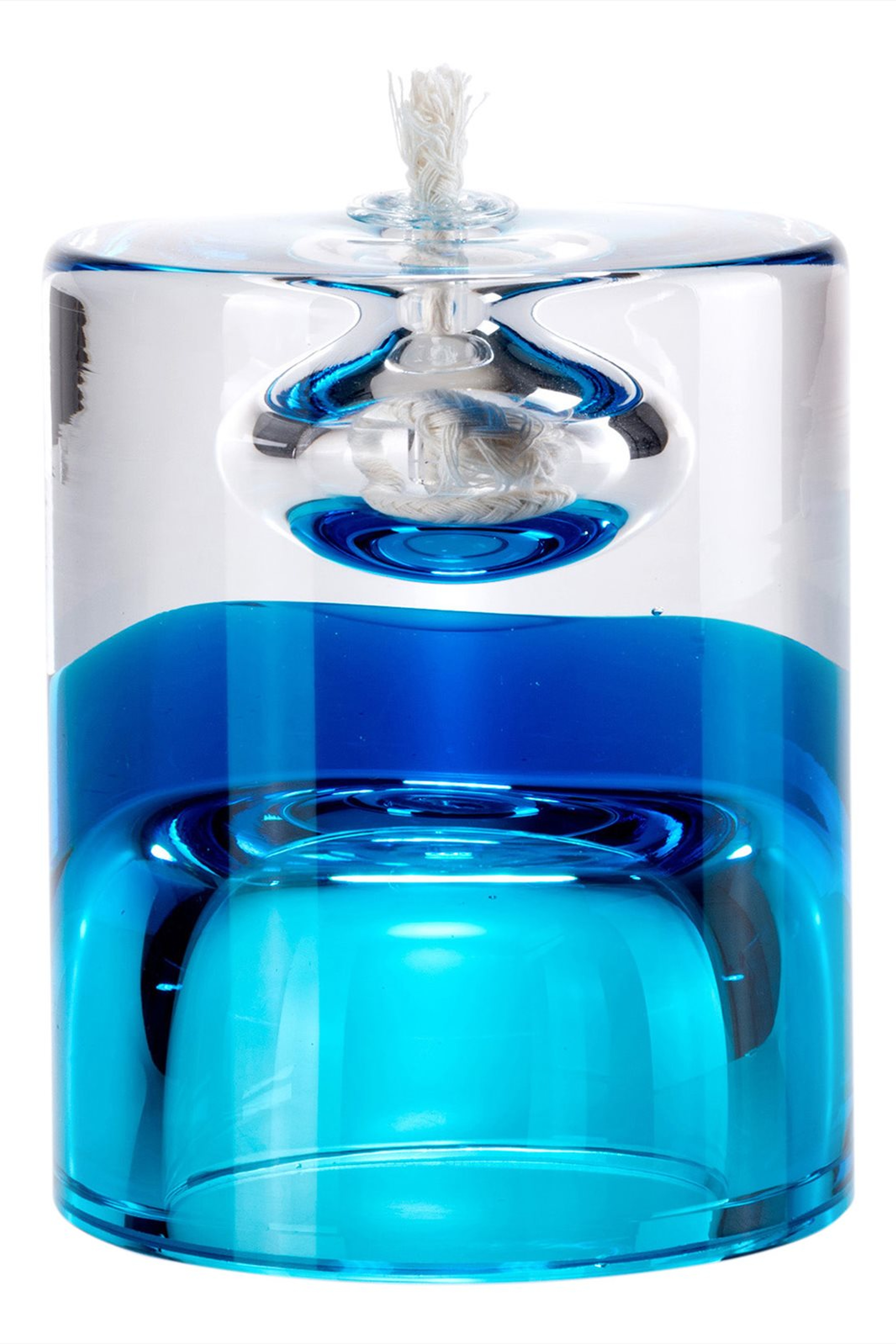 Blue Cylinder Candle Turquoise
