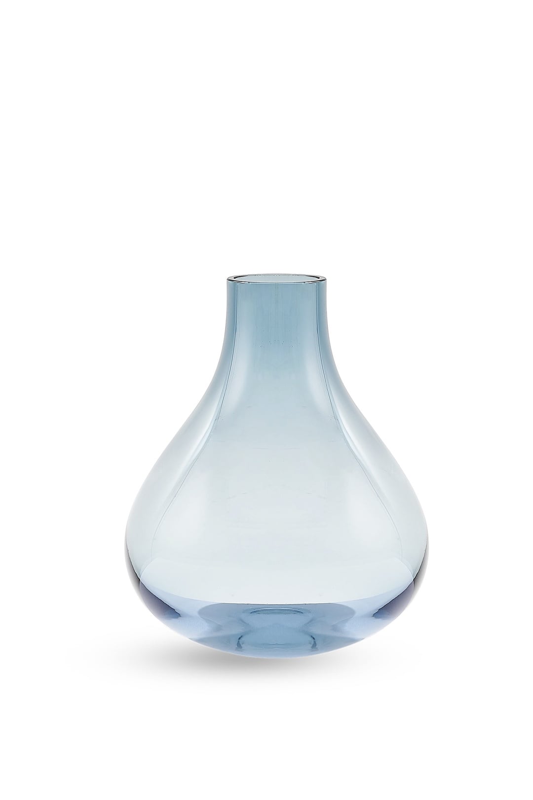 Bulb Vazo 22 cm Çelik Mavi