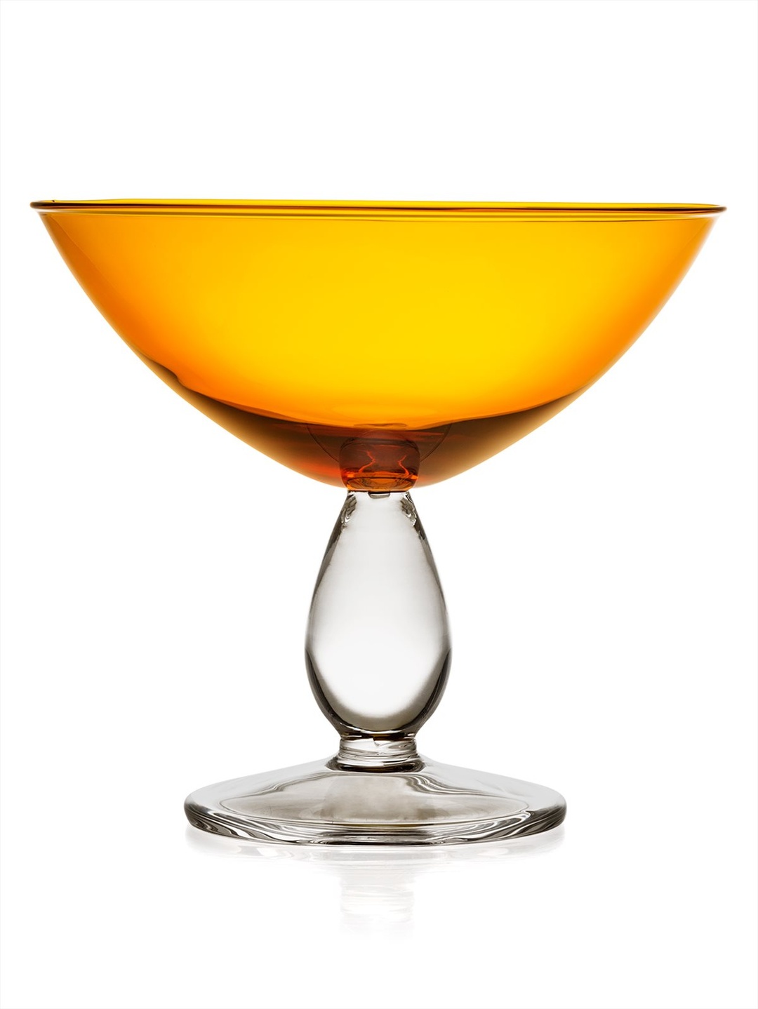Ayaklı Servis Tabağı 25 cm Amber