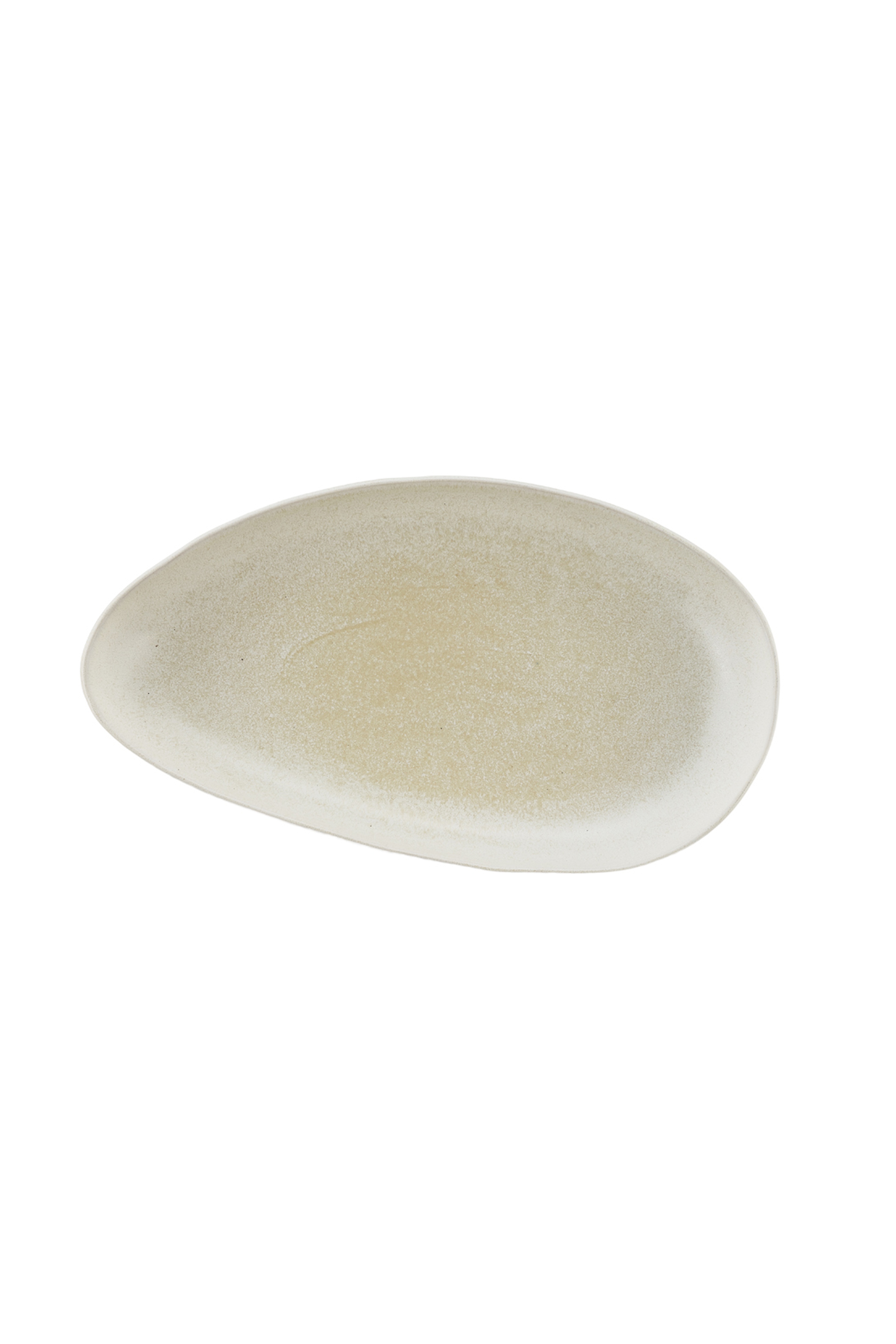 Petra Cream Ceramic Oval Serving Plate