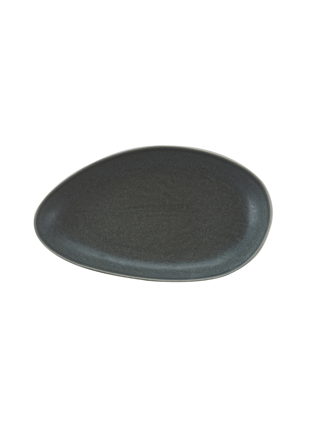 Petra Seramik Oval Servis Tabağı Gri