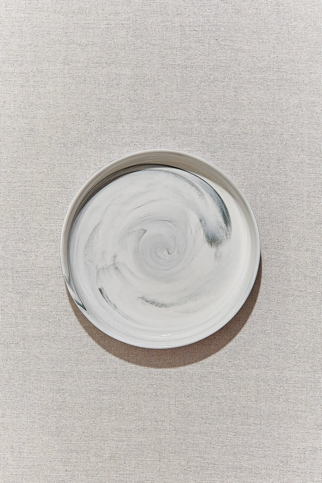 Marble Porselen Pasta Tabağı Gri