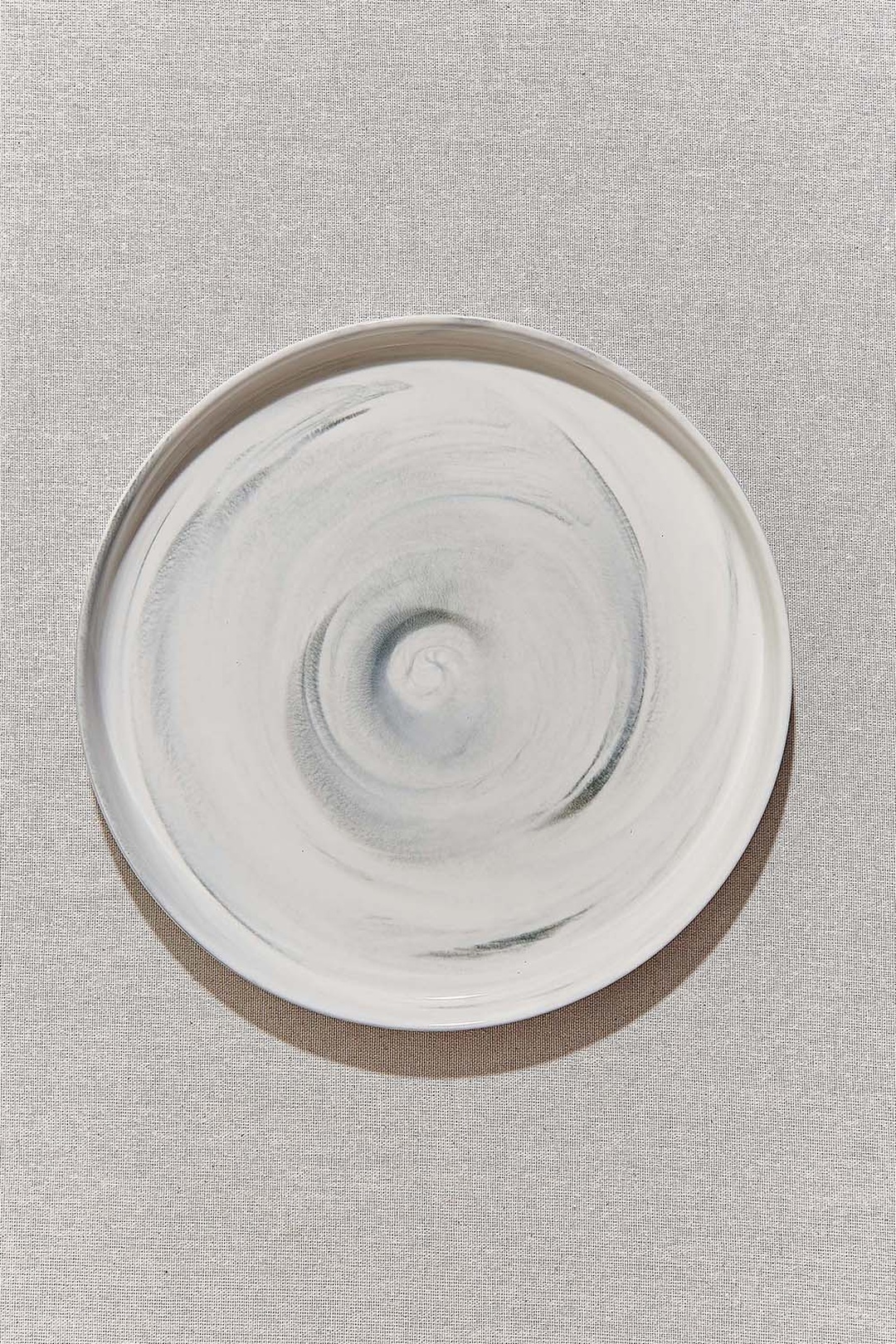 Marble Porselen Yemek Tabağı Gri