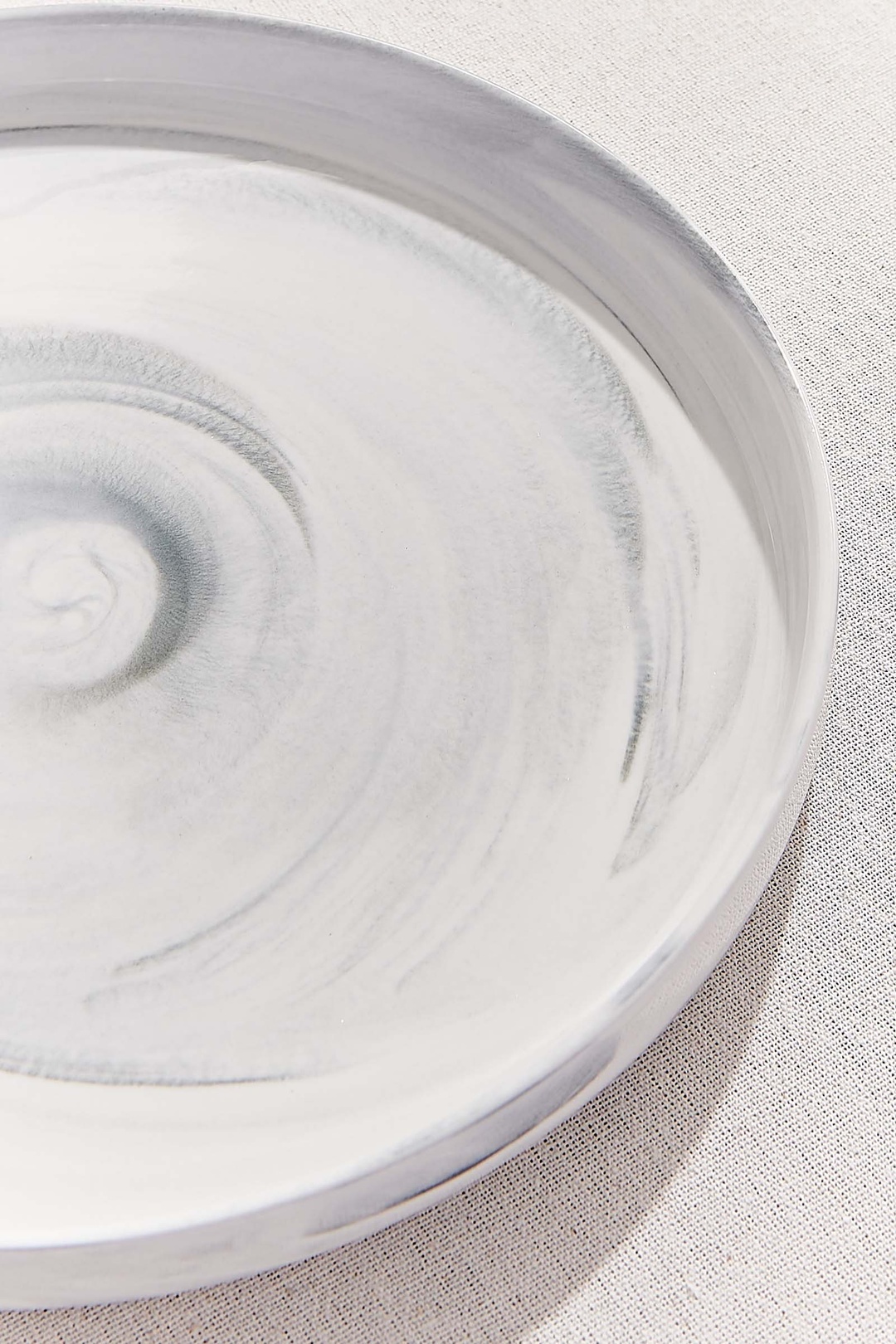 Marble Porselen Yemek Tabağı Gri