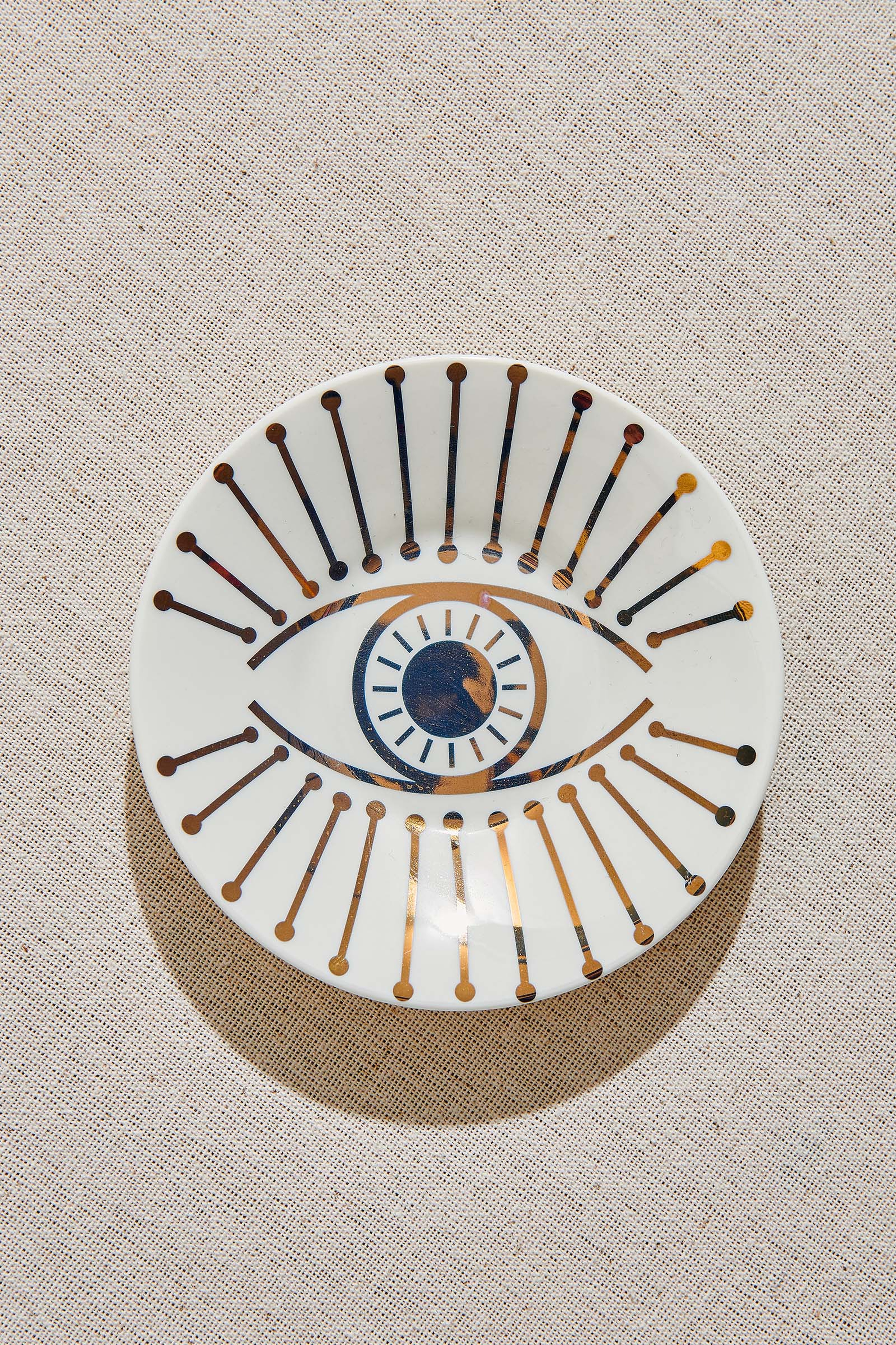 Gold Eye Porcelain Tea Plate
