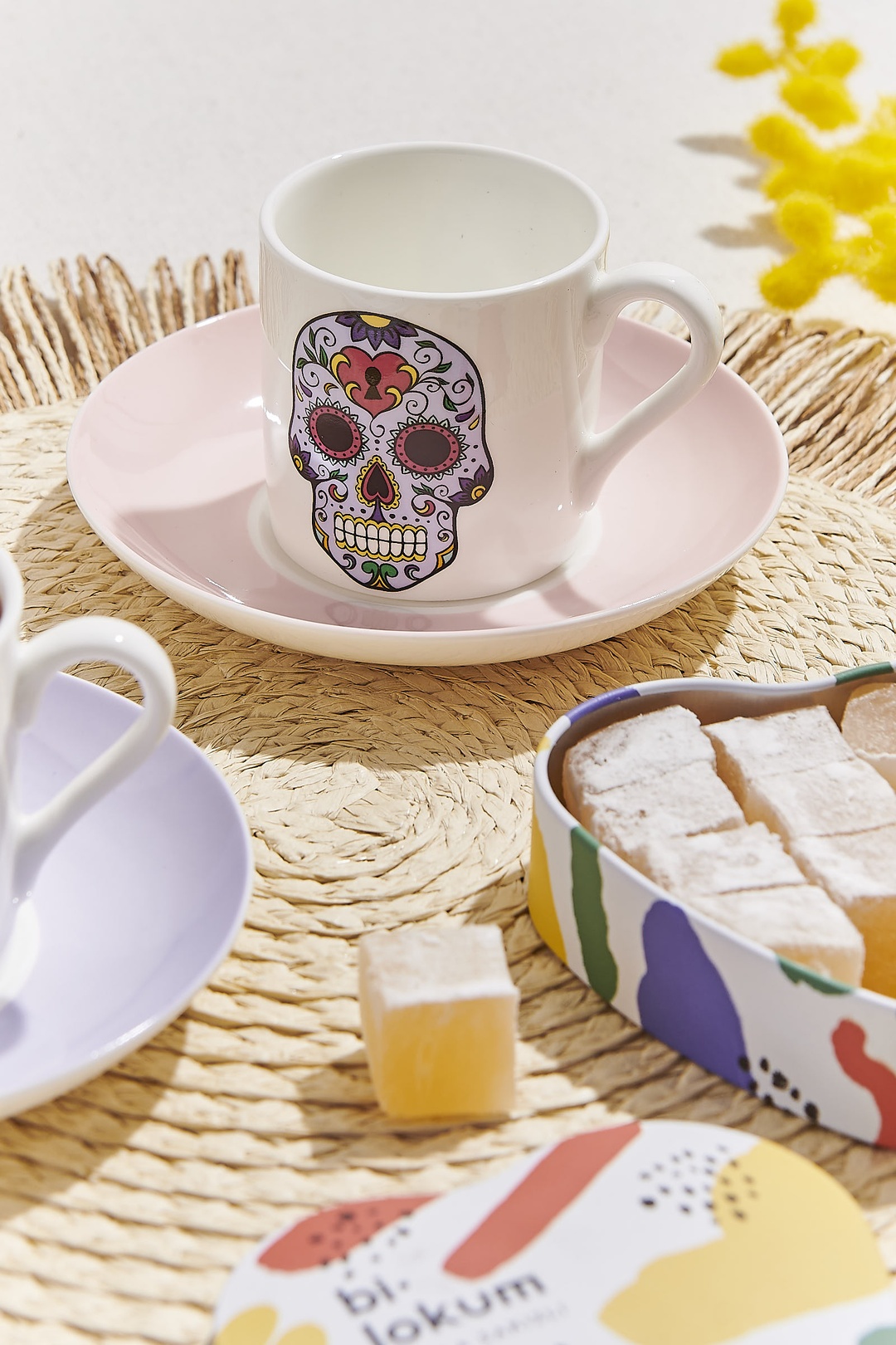 Pembe Skull4Her Porselen Fincan Seti 2'li