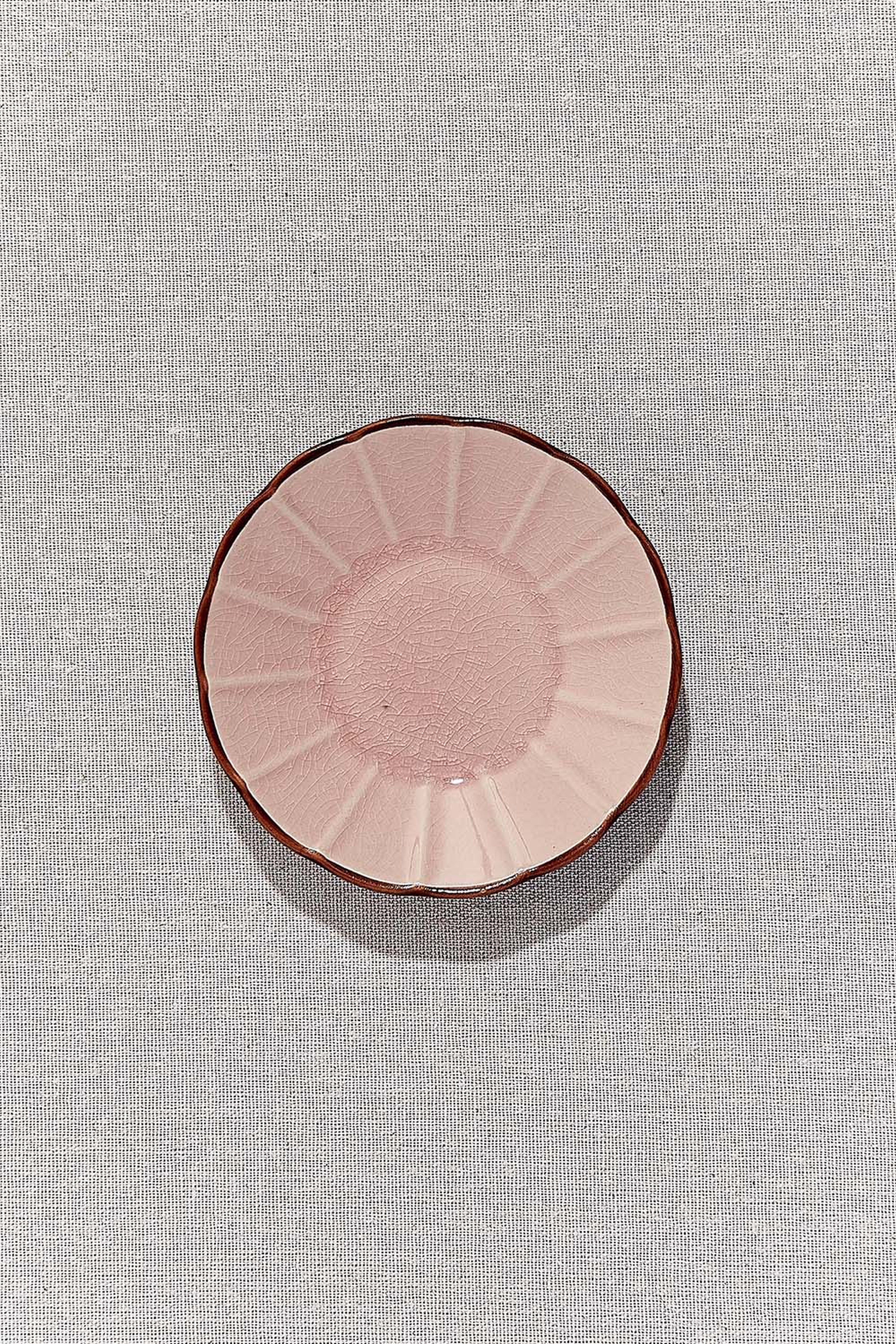 Pink Persian Ceramic Tea Plate