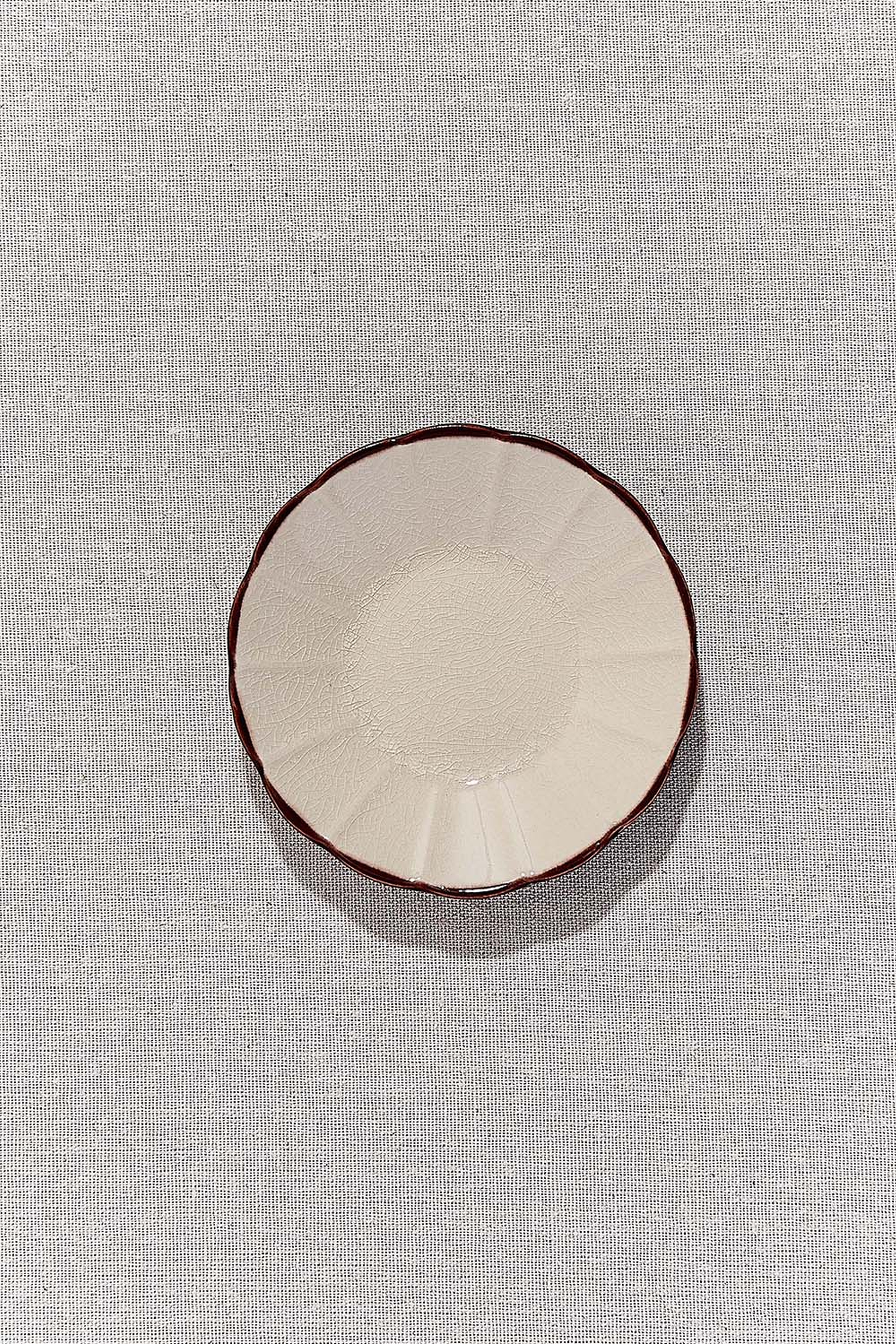 Cream Persian Ceramic Tea Plate