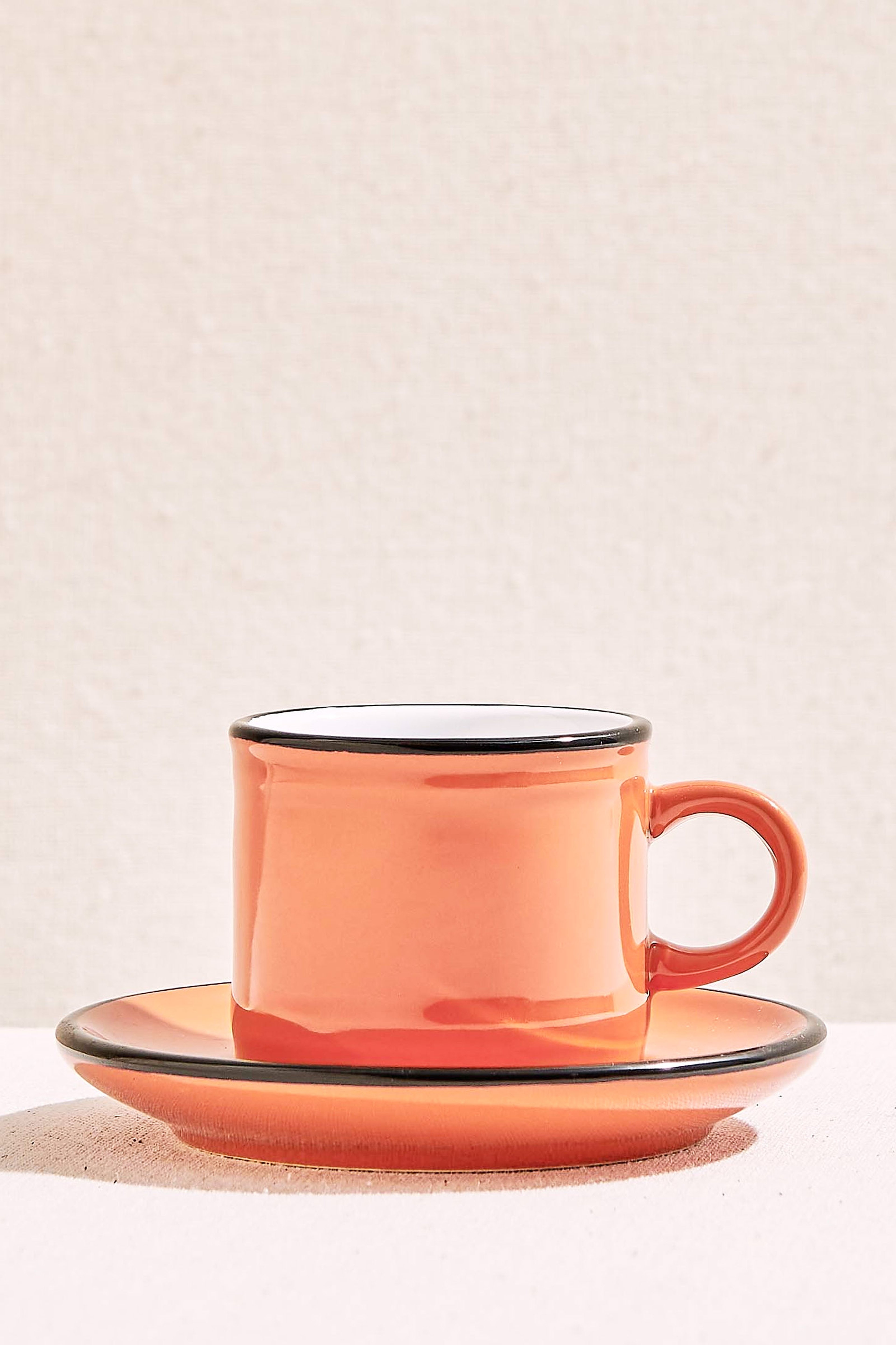 Electrum Orange / Beige Ceramic Espresso Cup