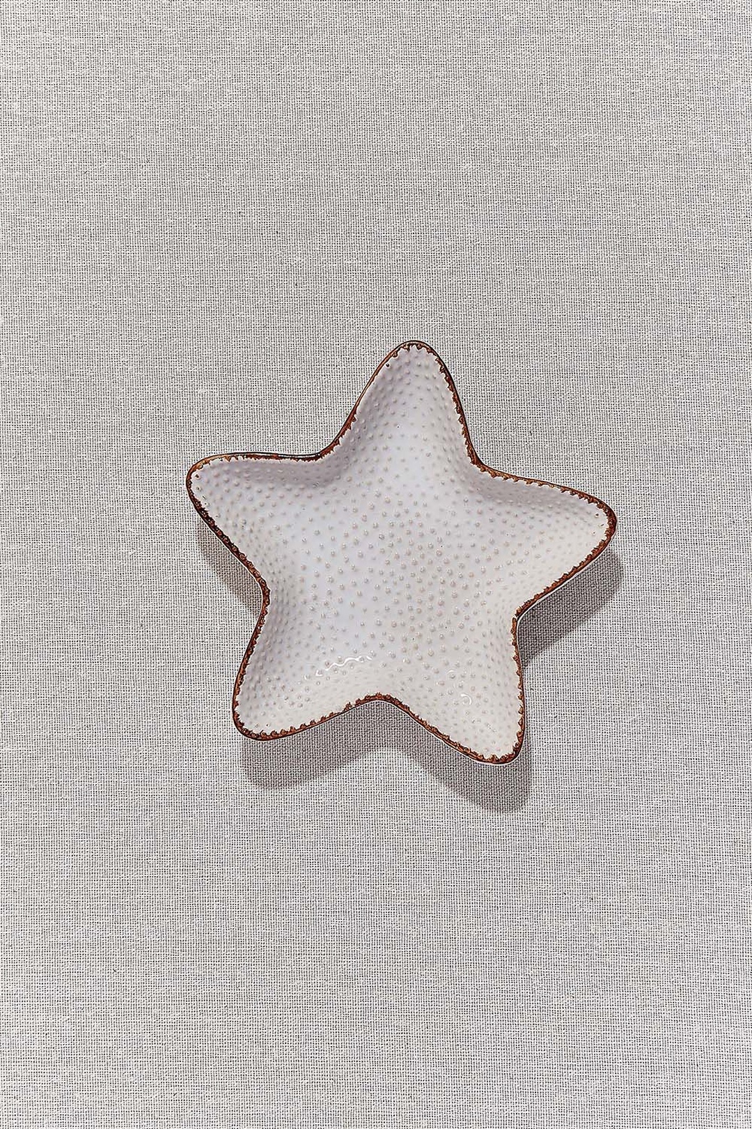 Starfish Seramik Tabak L Krem