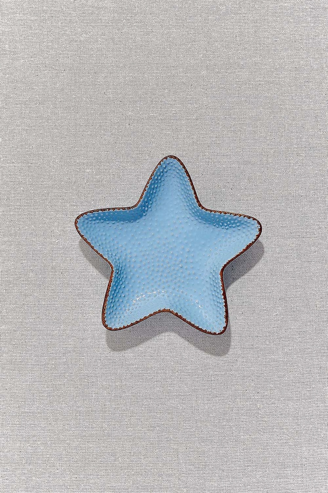 StarFish Seramik Tabak L Mavi
