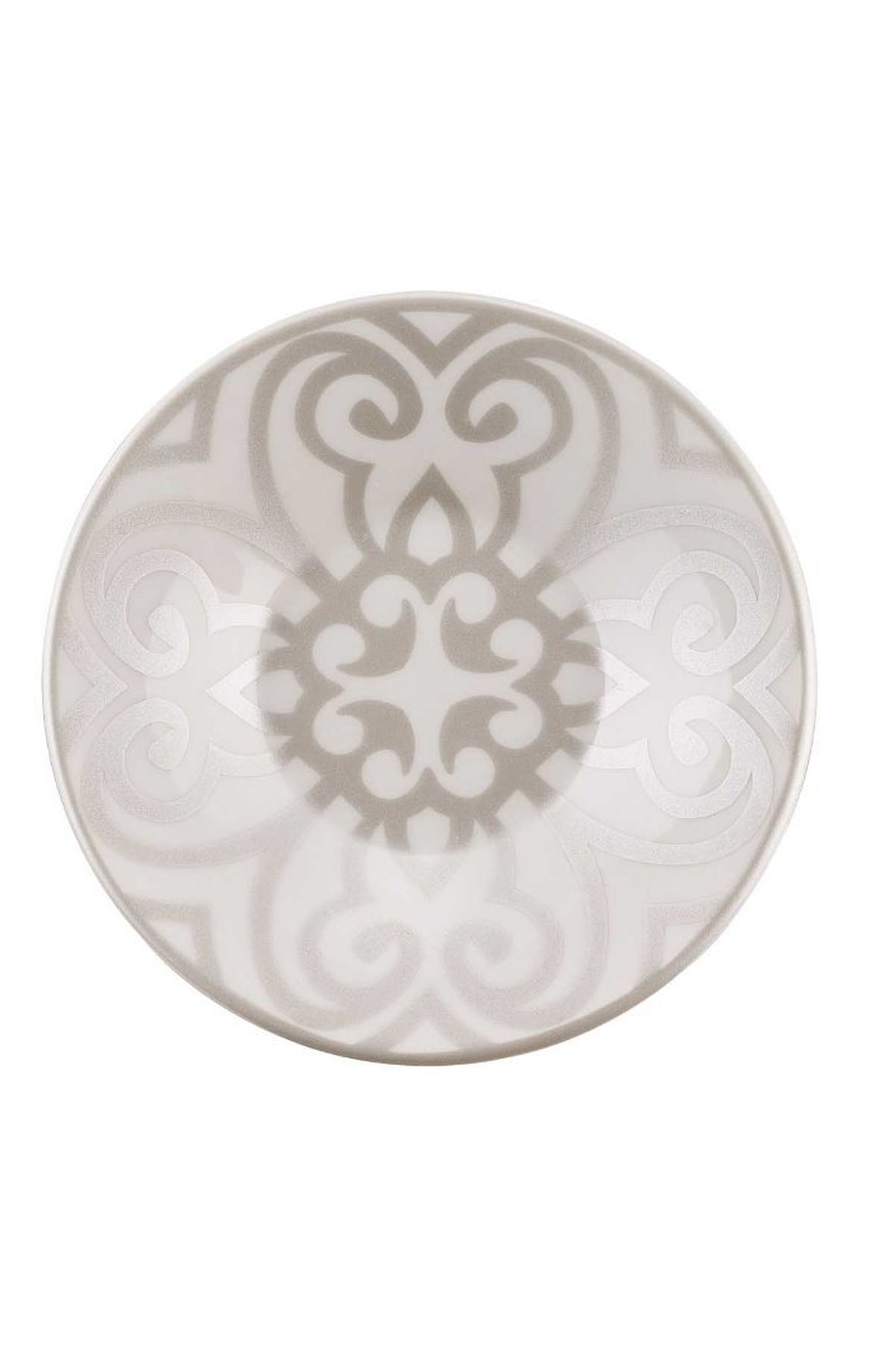 Silver Clover Porcelain Tea Plate