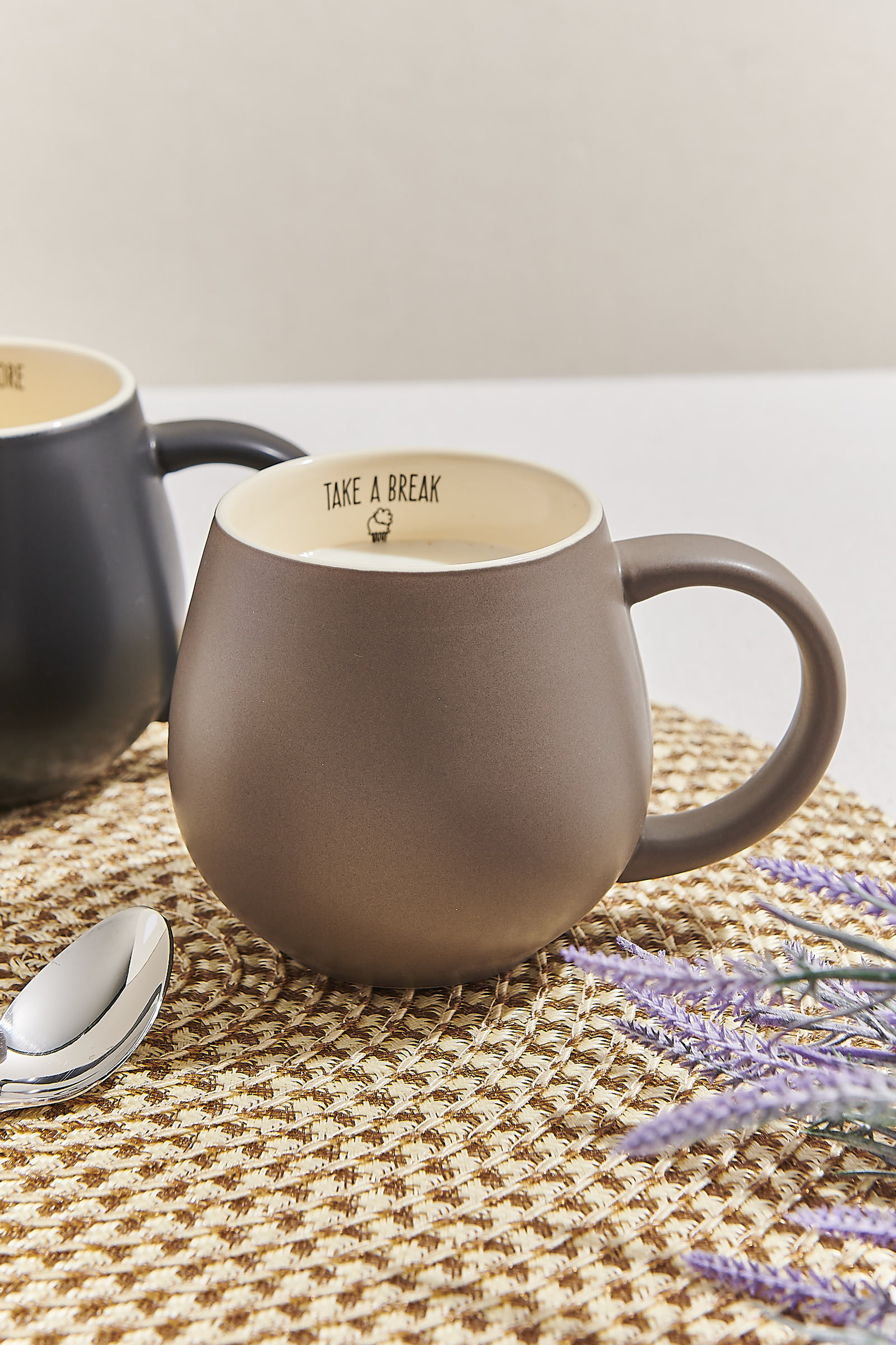 Gray Monsieur Ceramic Mug