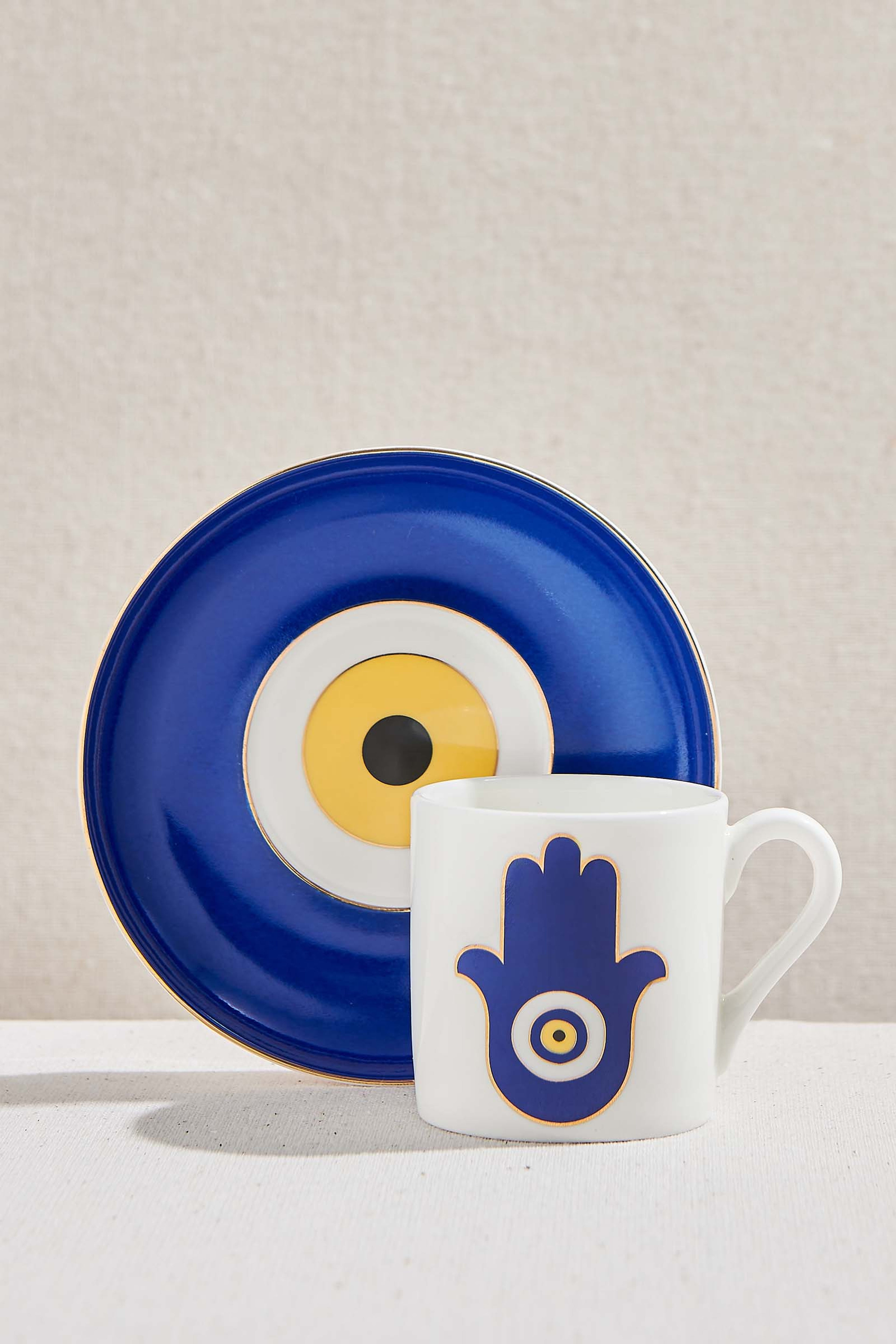 Navy Bereket Porcelain Coffee Cup