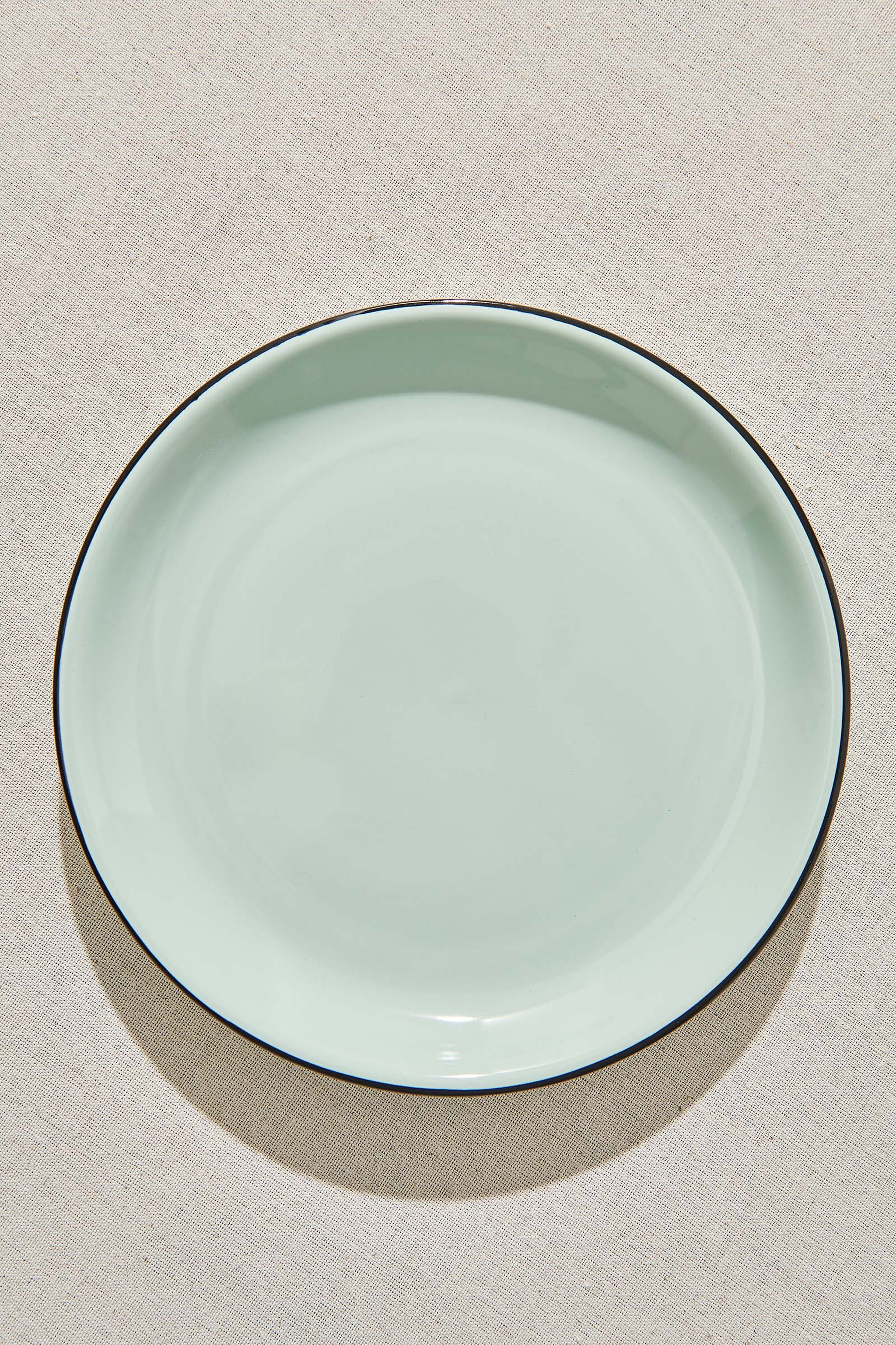 Water Green Electrum Ceramic Dinner Plate