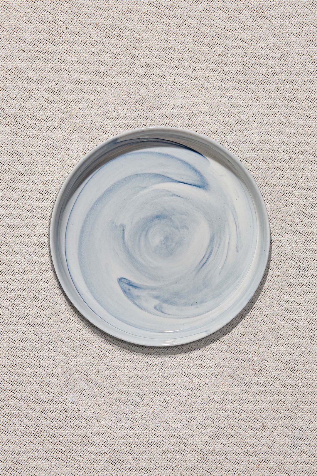 Marble Porselen Pasta Tabağı Mavi