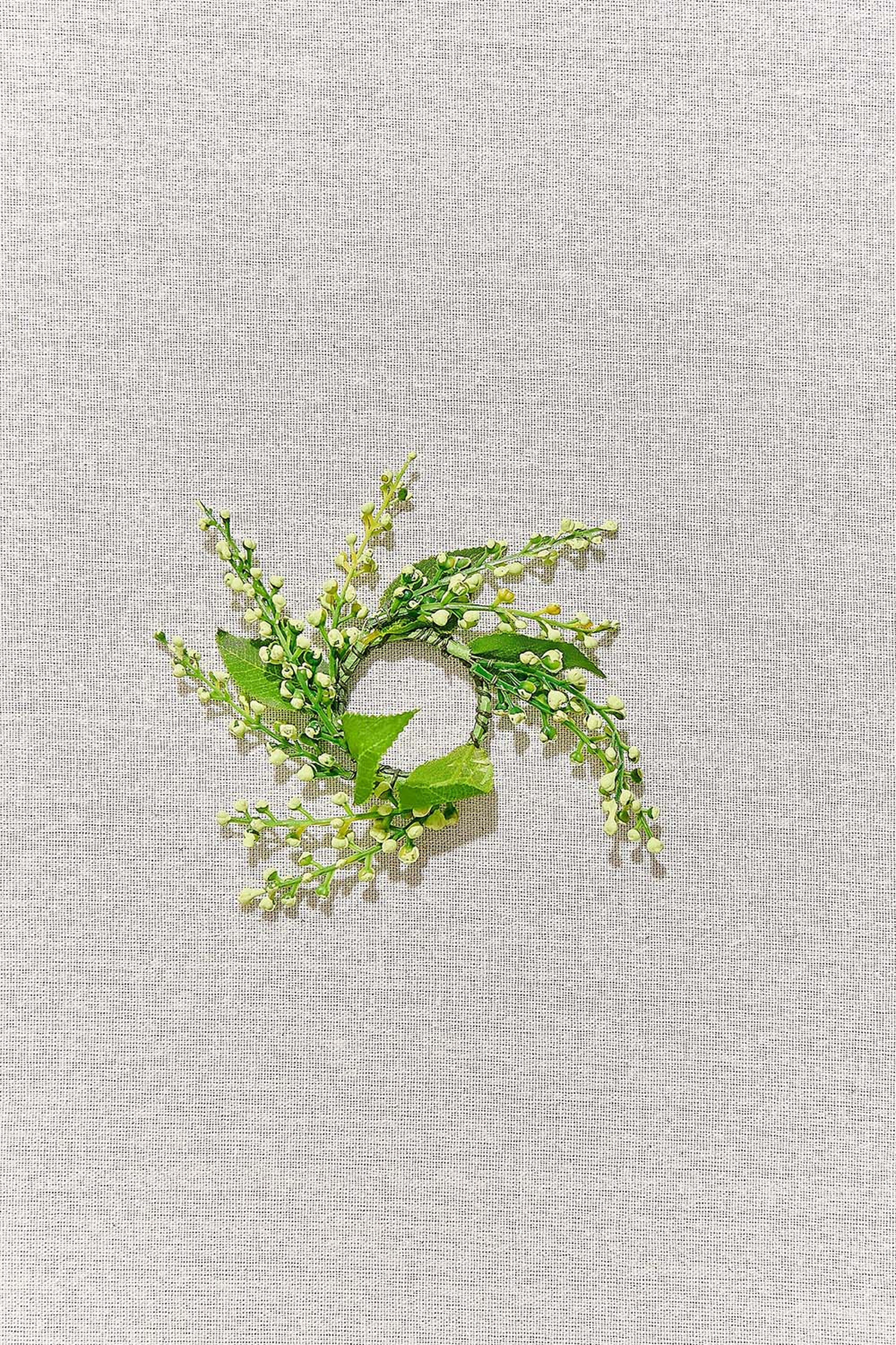 Green Mimosa Napkin Ring