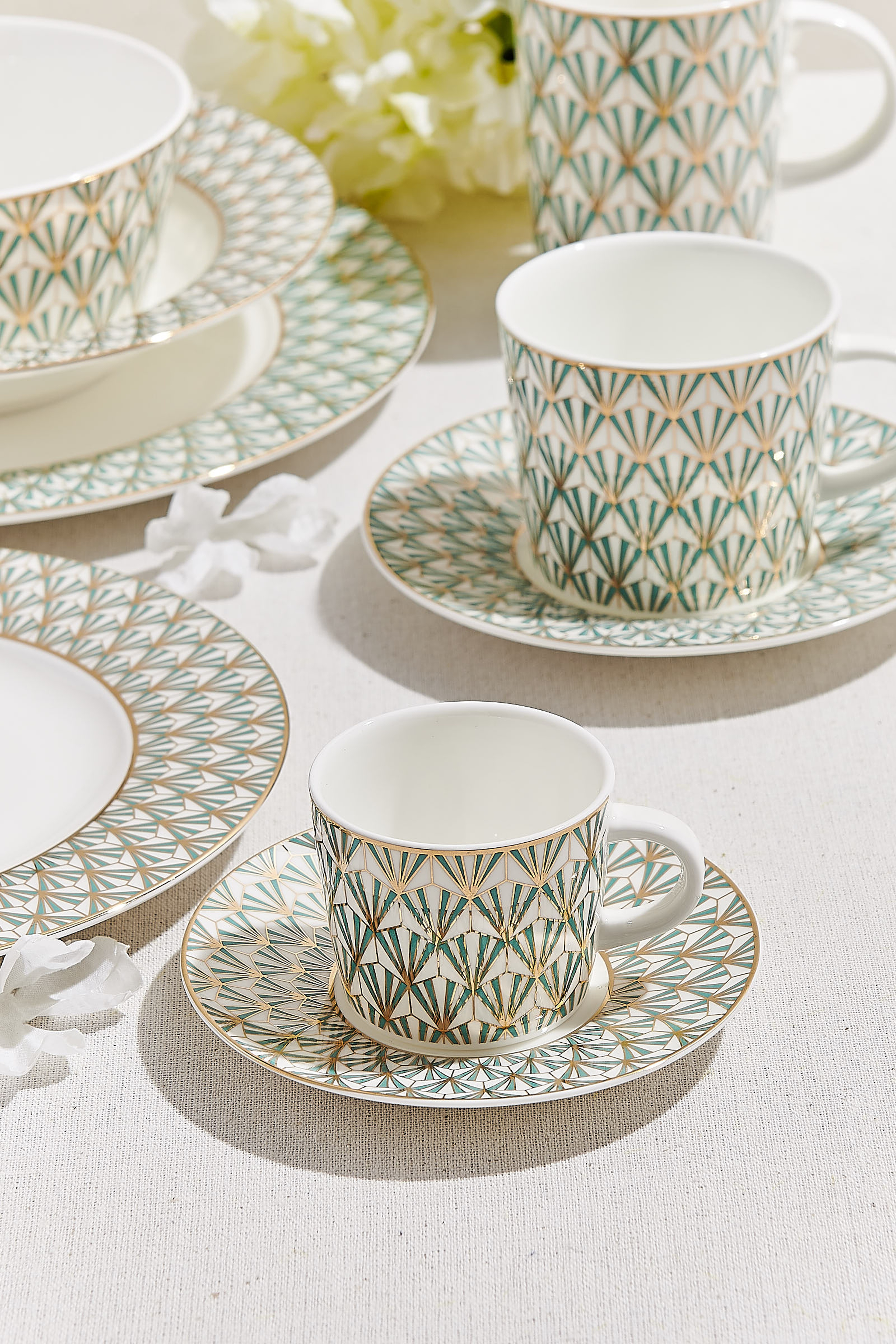 Venezia Porselen Espresso Fincanı Yeşil
