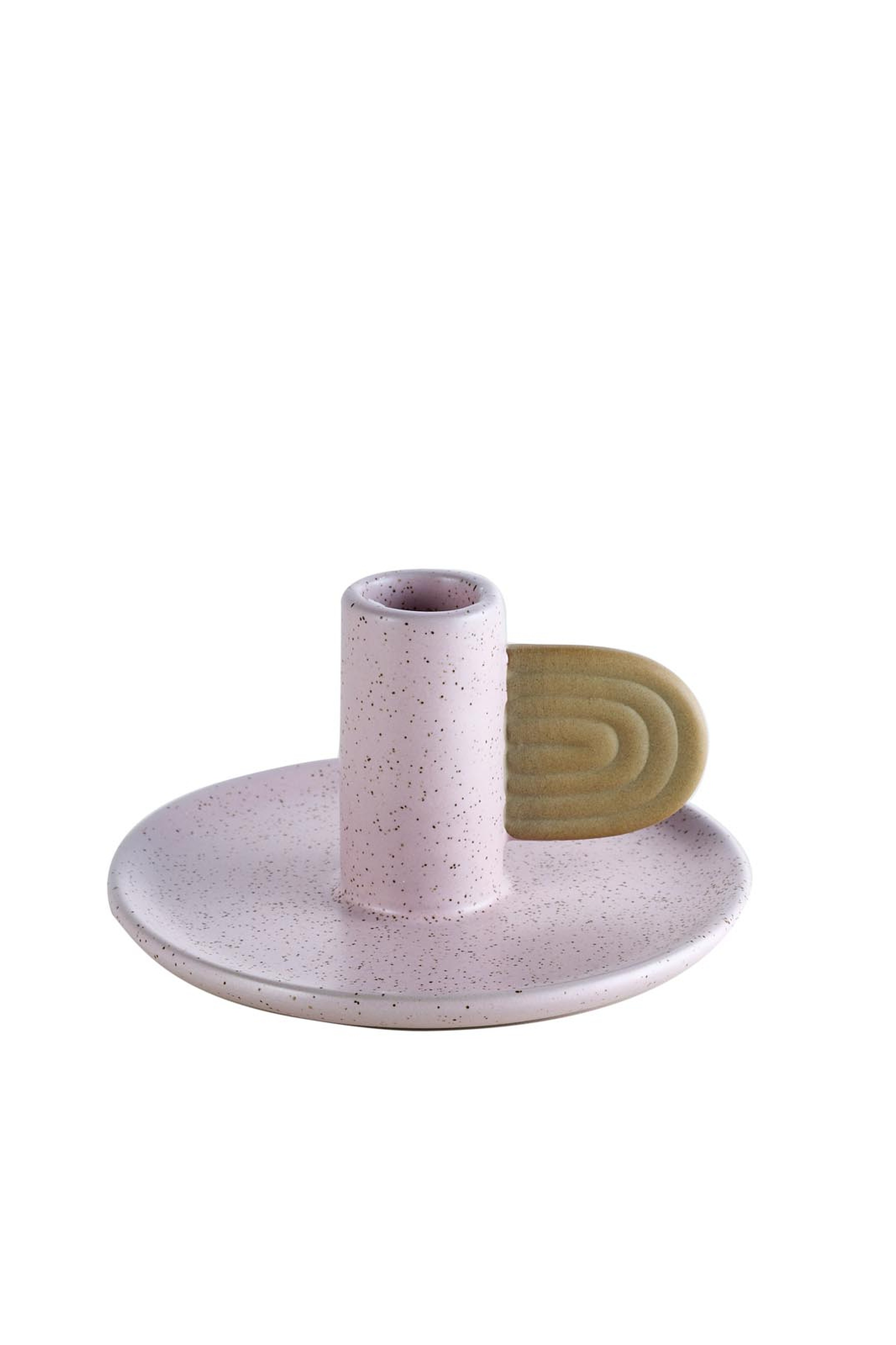 Minimal No:1 Seramik Şamdan Mumluk Pembe