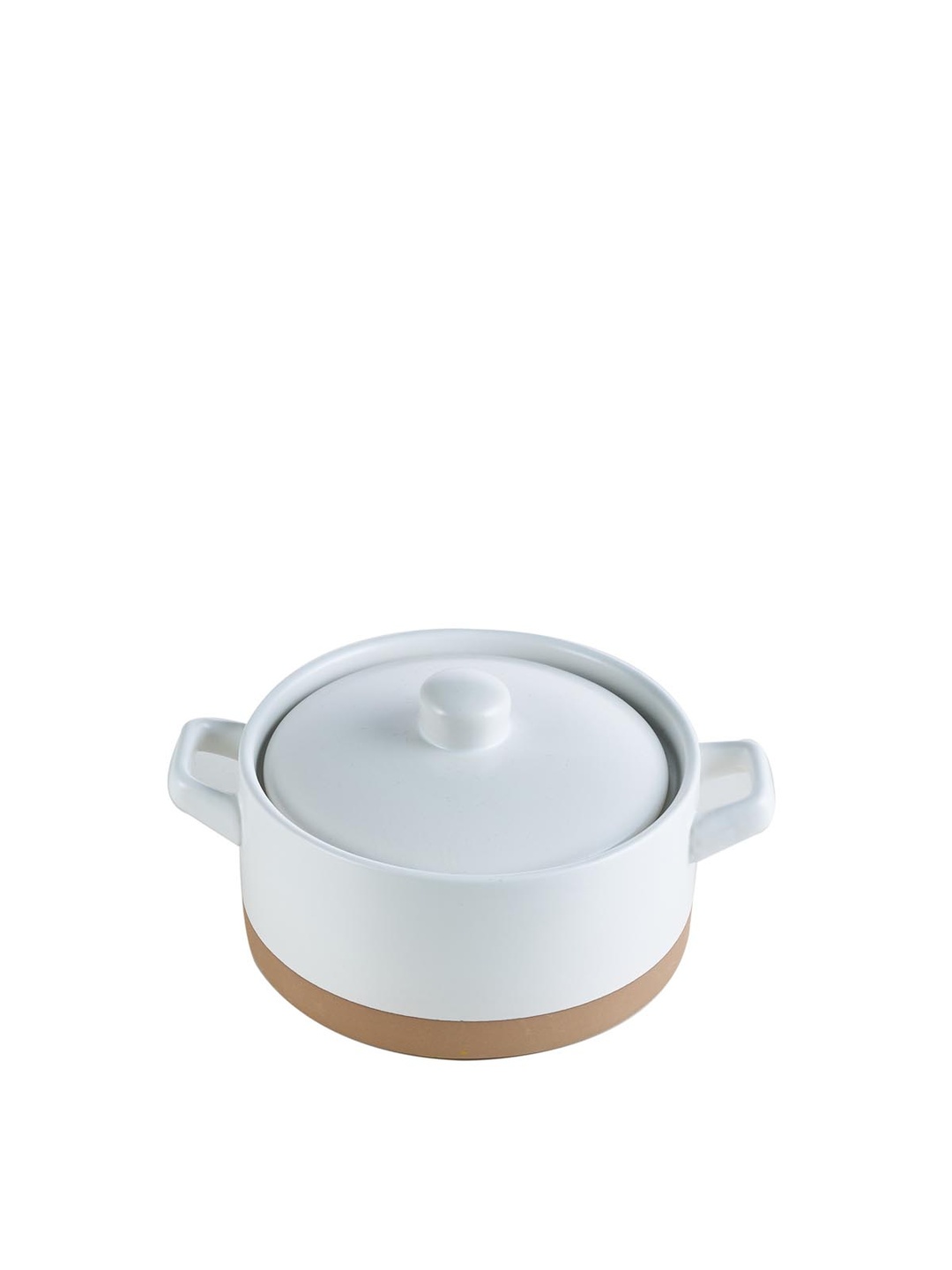 Norge Seramik Servis Tencere 16 cm Beyaz