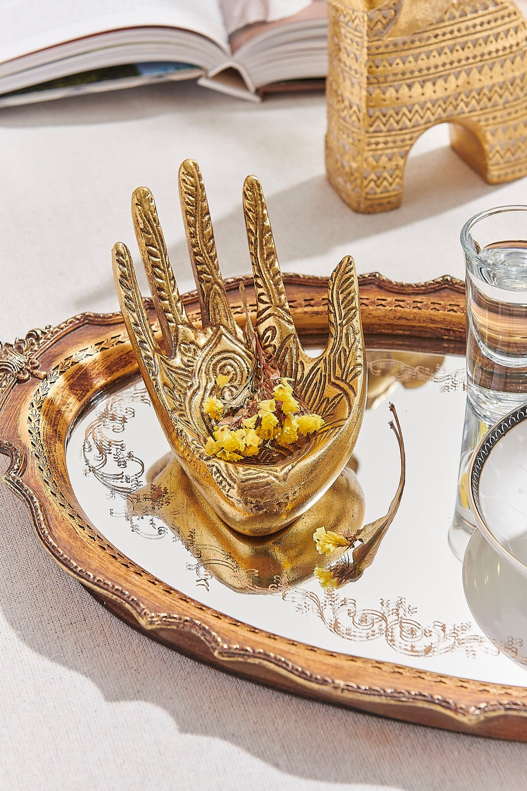 Hand Dekoratif Obje Gold