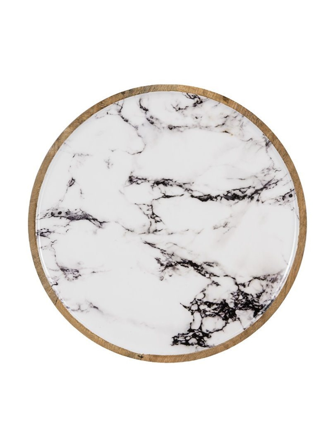 Ahşap Marble Dekoratif Tabak M