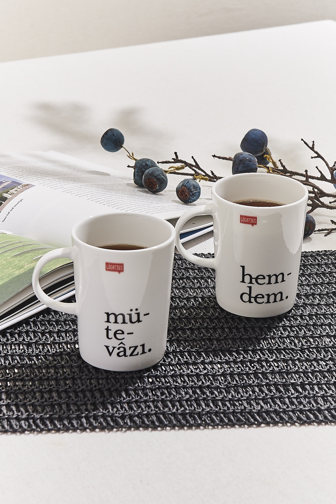 Krem Mütevazı Porselen Kupa