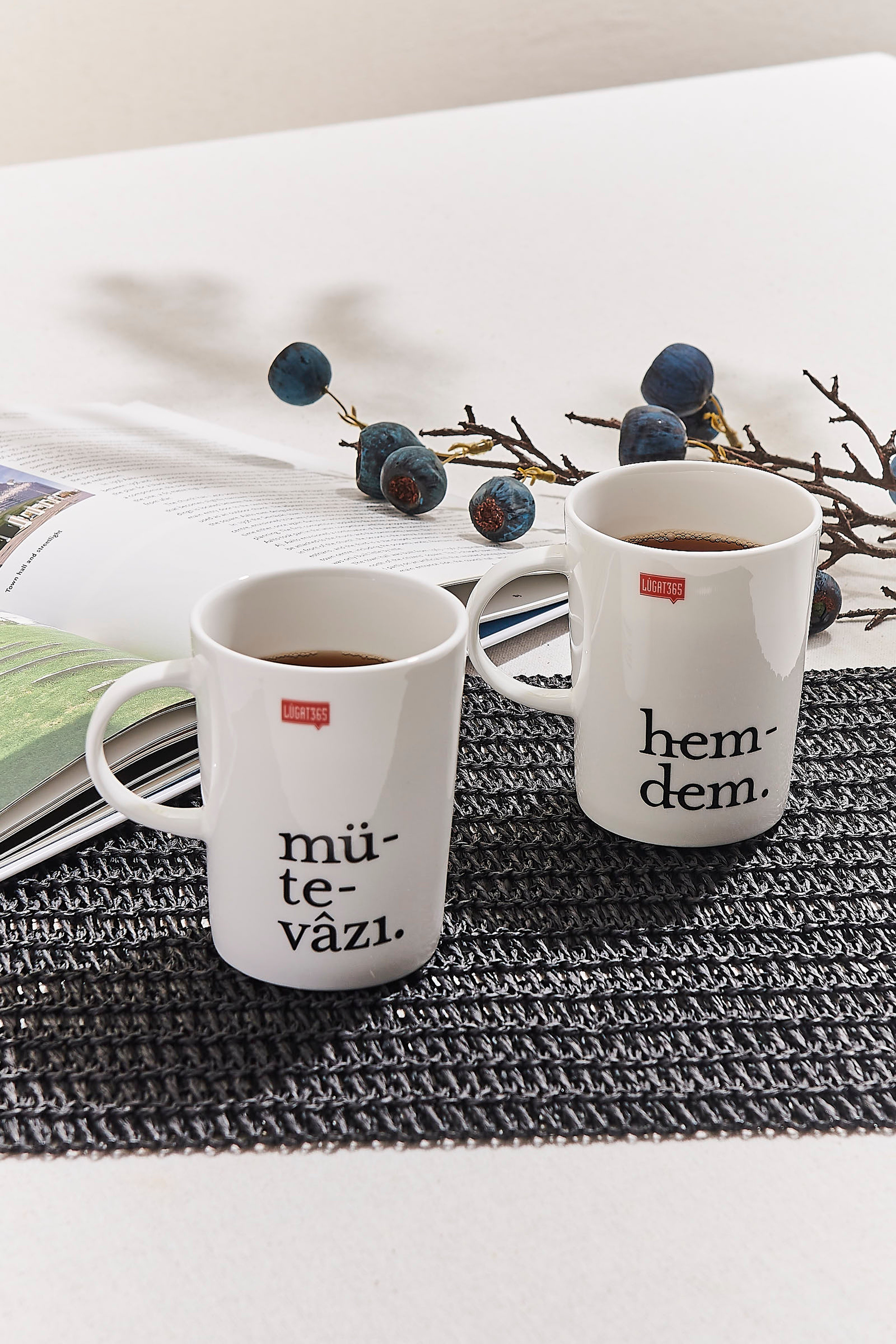 Krem Mütevazı Porselen Kupa