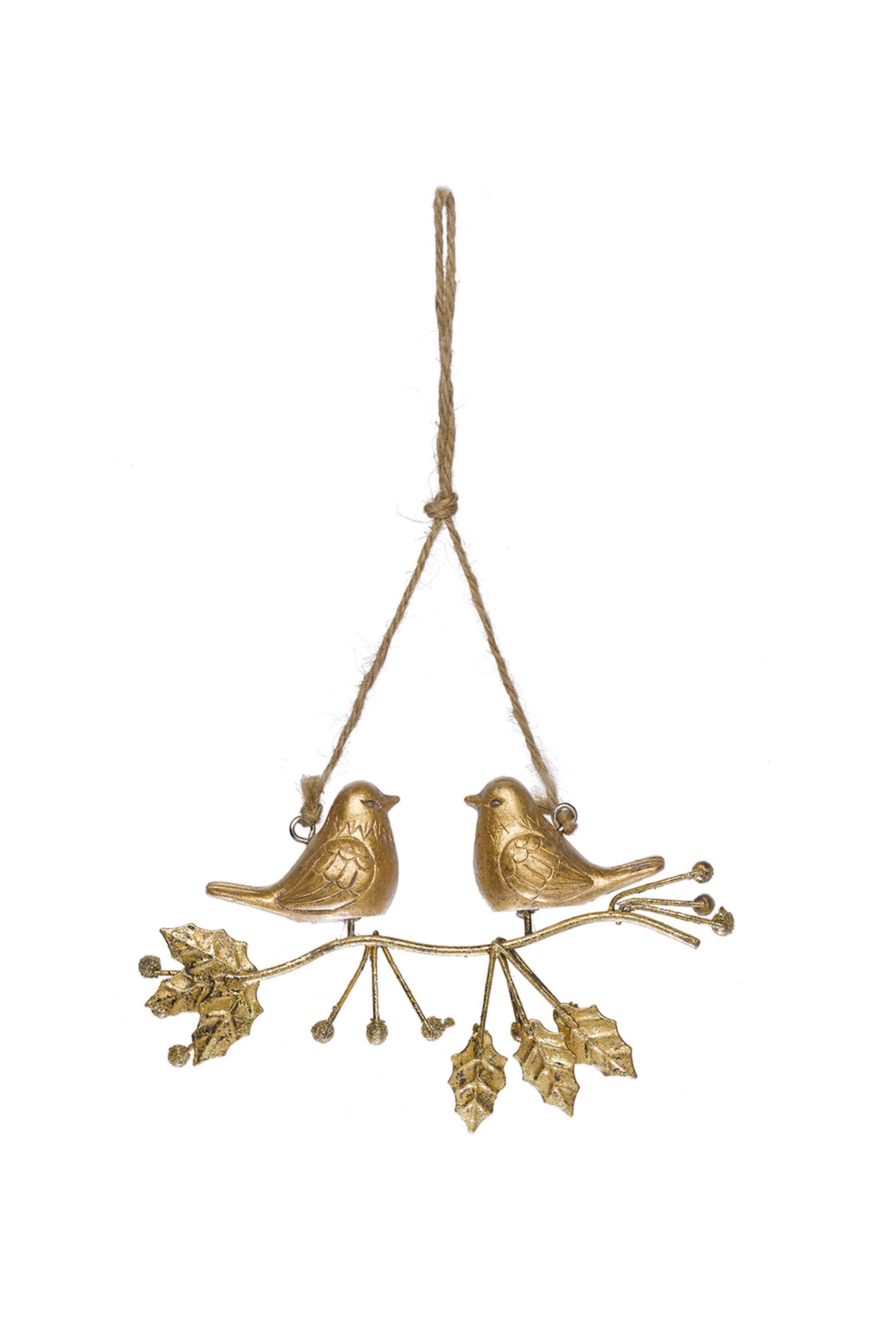 Bird Love Duvar Süsü Gold