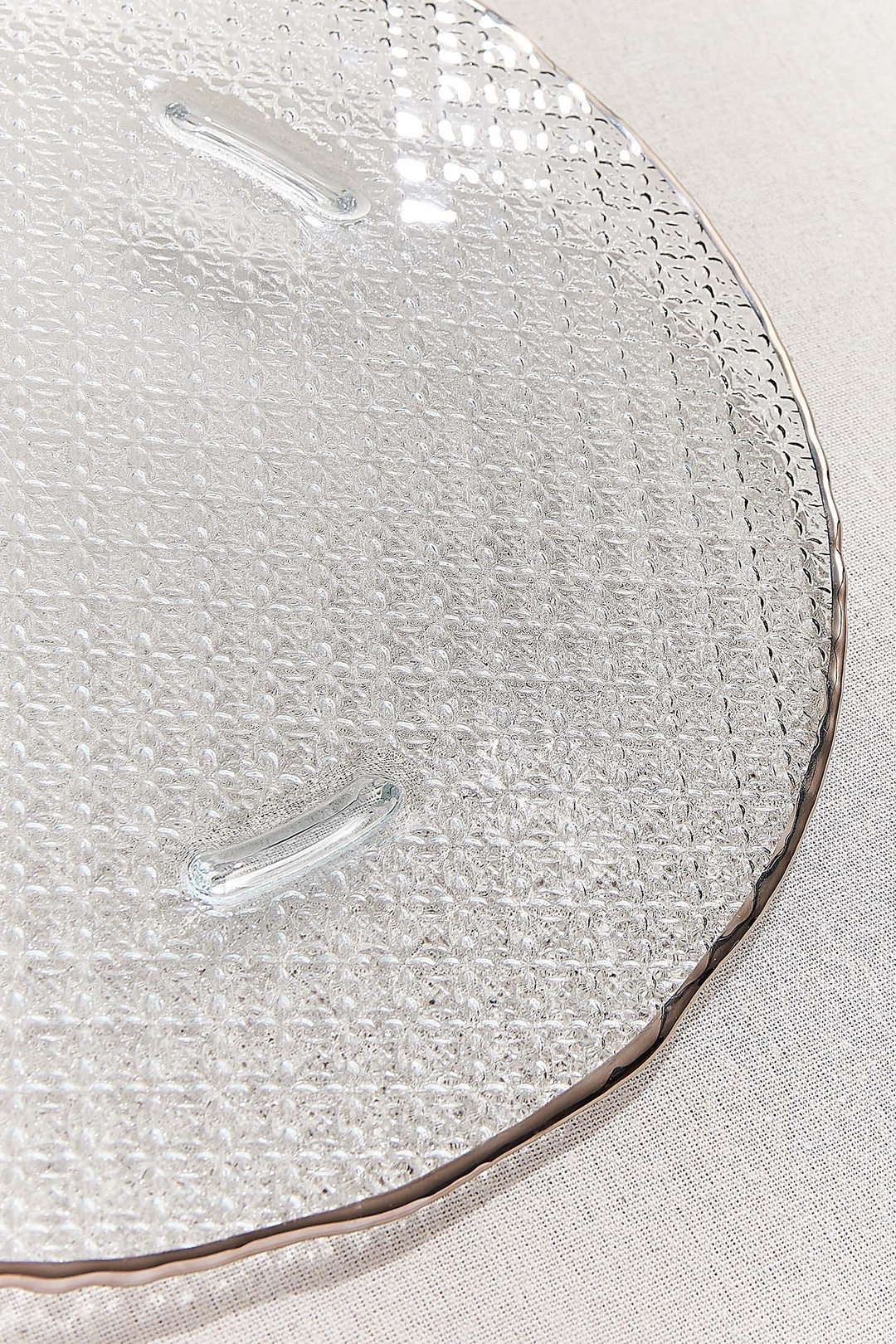 Frosted Glass Cheese Plate Platin 34 cm Price - Paşabahçe