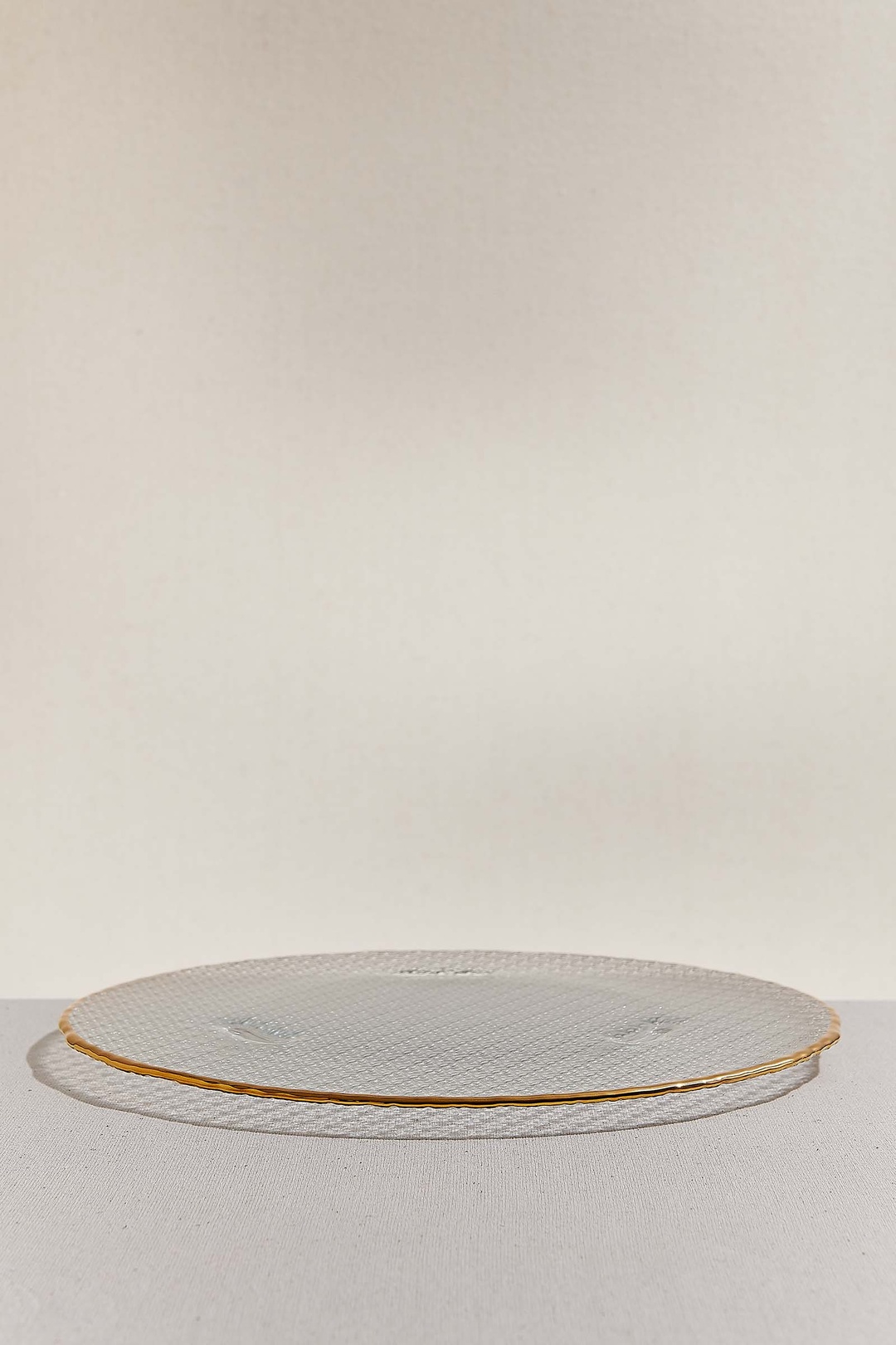 Frosted Glass Cheese Plate Gold 34 cm Price - Paşabahçe