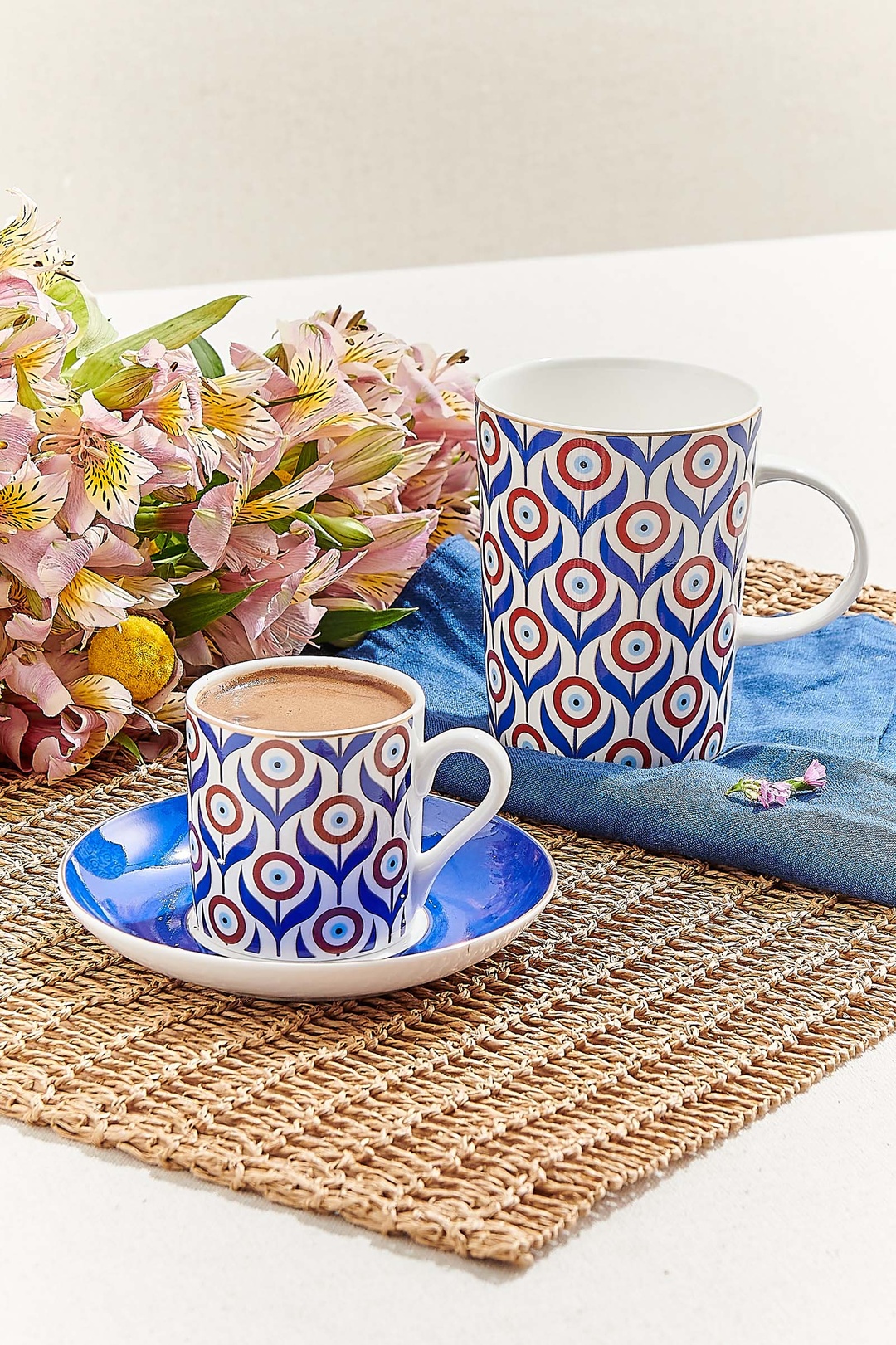 Nazar Çiçeği Porselen Espresso Fincanı
