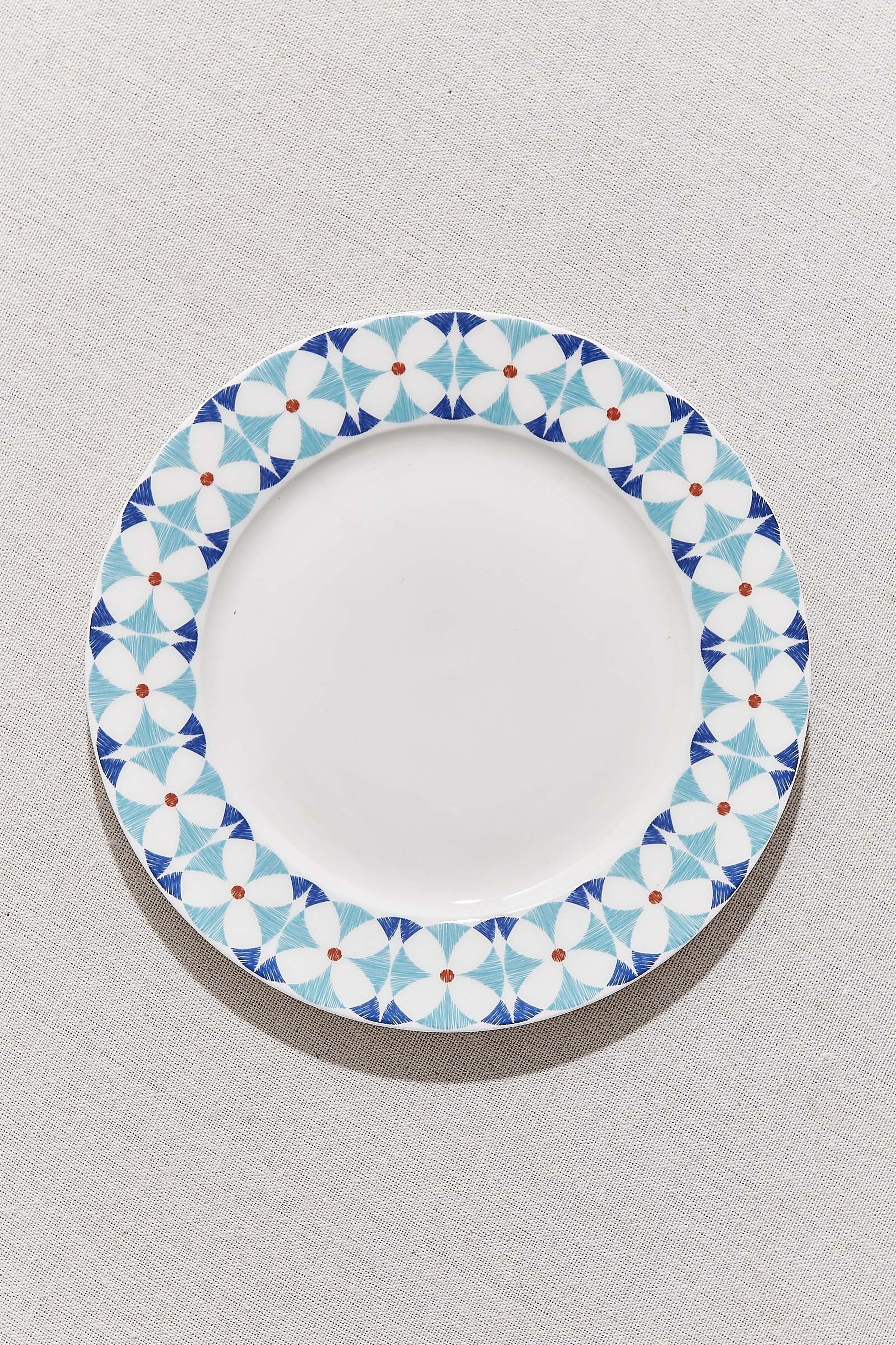 Alaçatı Porselen Pasta Tabağı