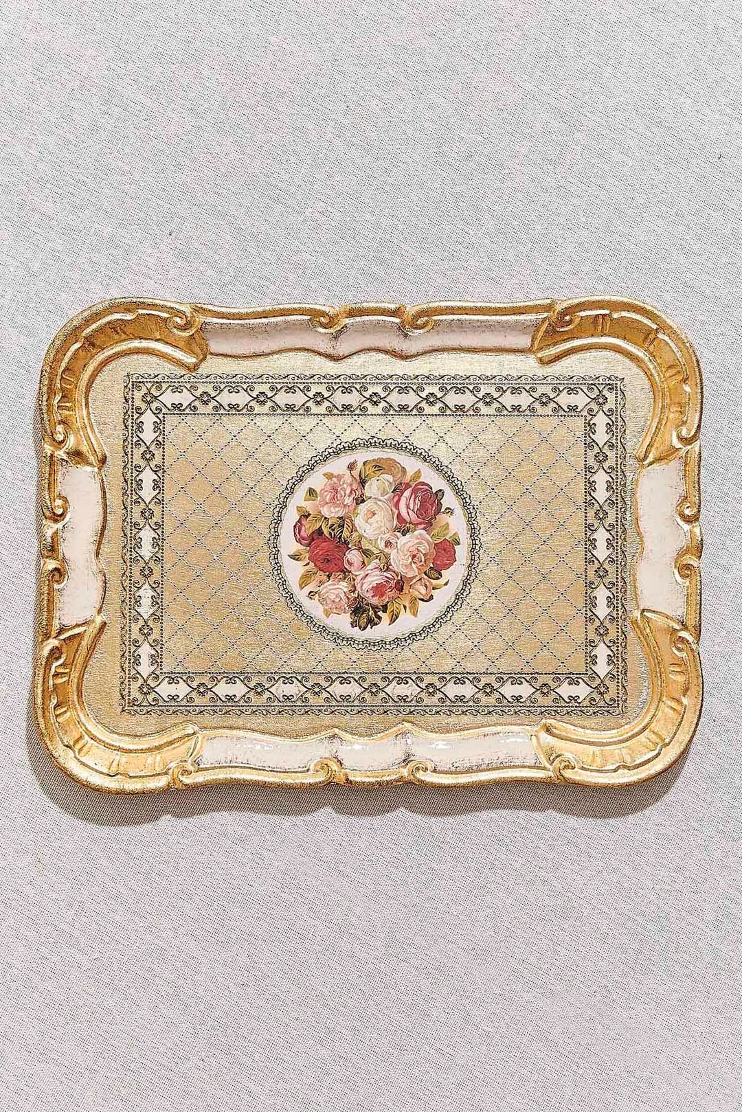 Gül Naturmort Tepsi 21 x 29 cm