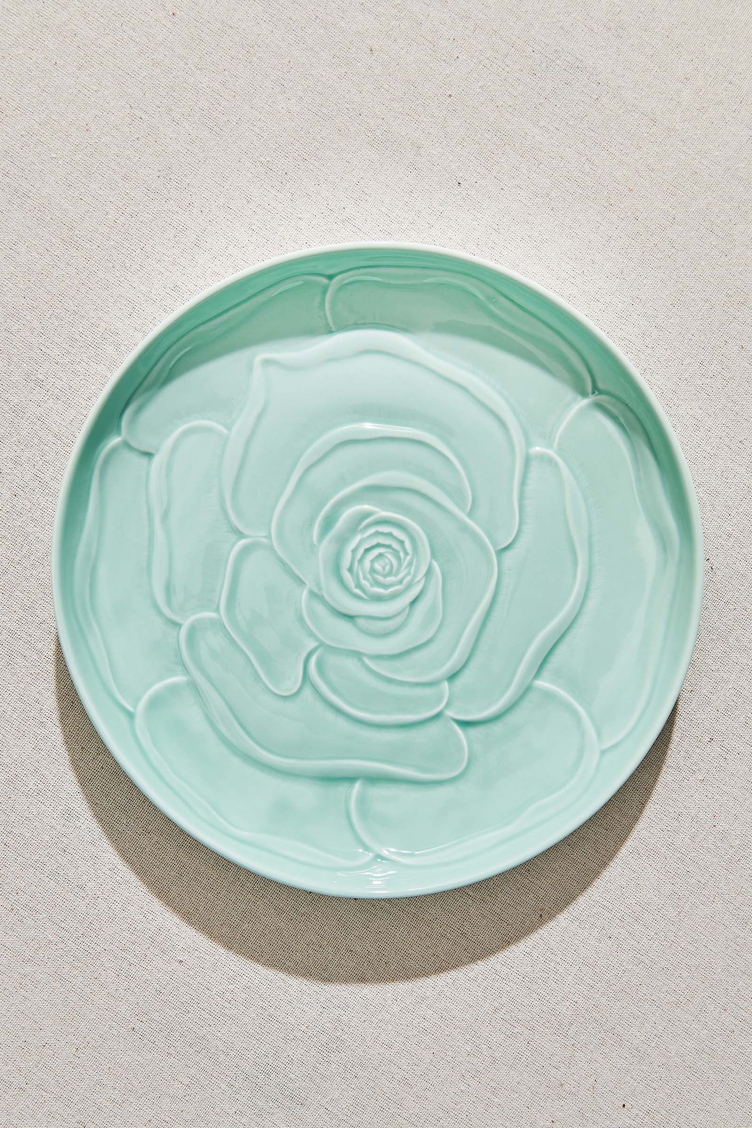 Rose Seramik Yemek Tabağı Yeşil